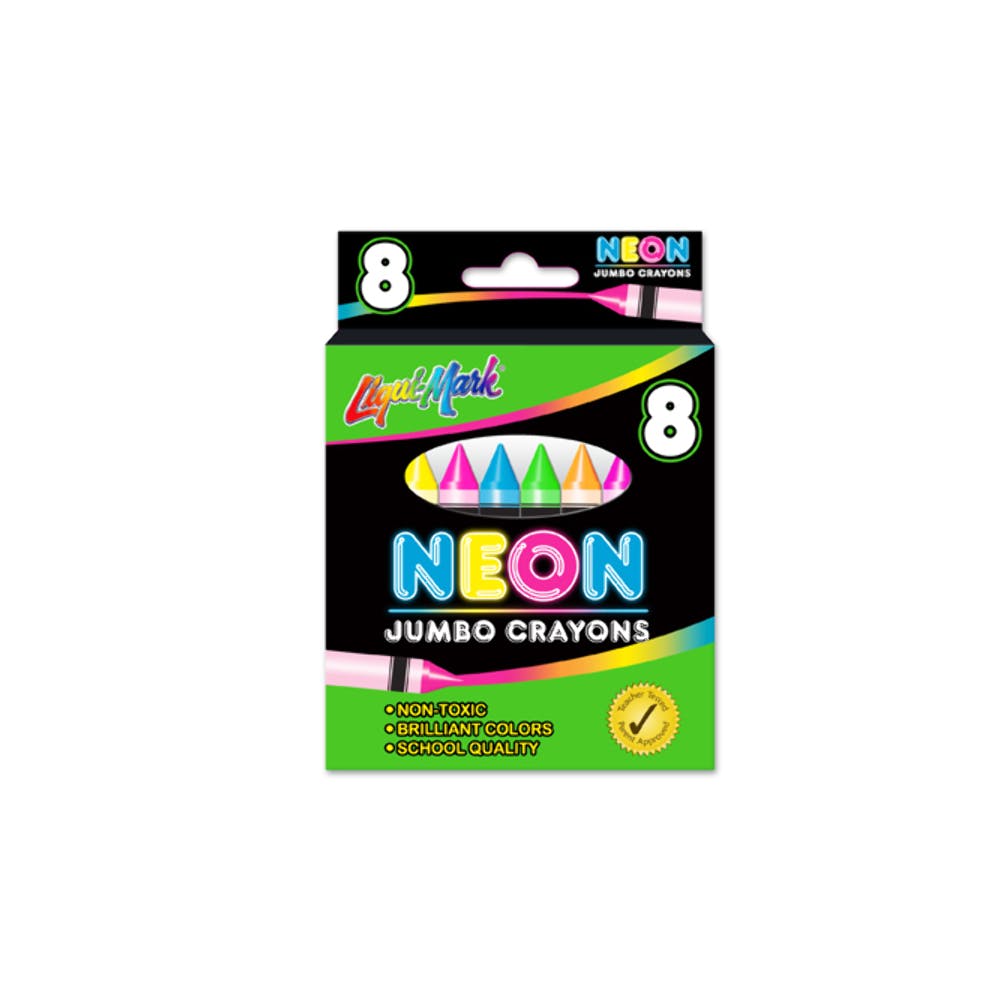 Jumbo Crayons - 8 Count Neon Colors 2