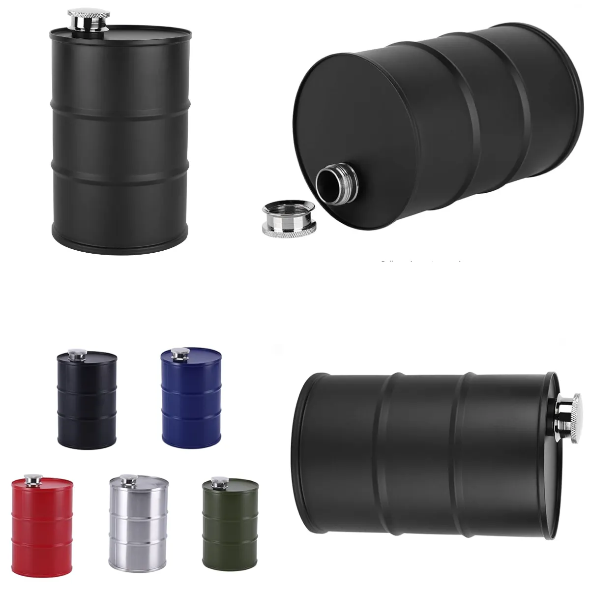 25 OZ Gasoline Barrel Camping Accessories Canteen Wine Jug, custom water bottle with logo imprint 5