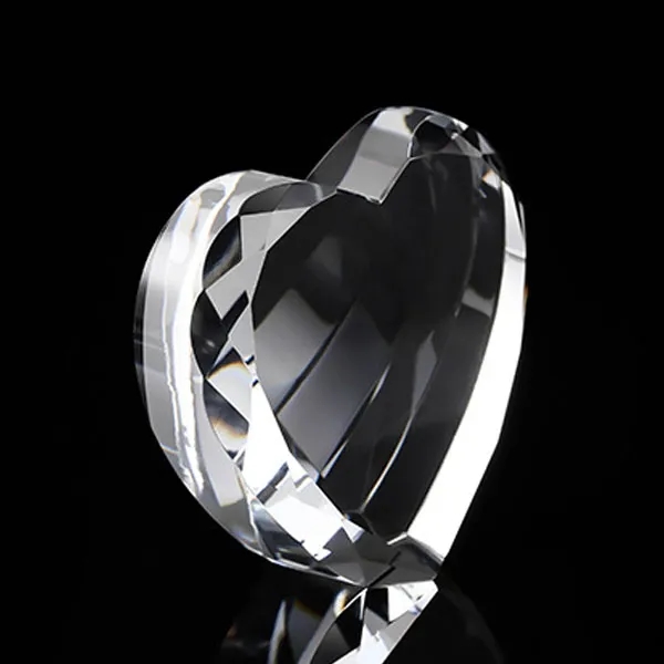 Personalized Crystal Heart Paperweight 3