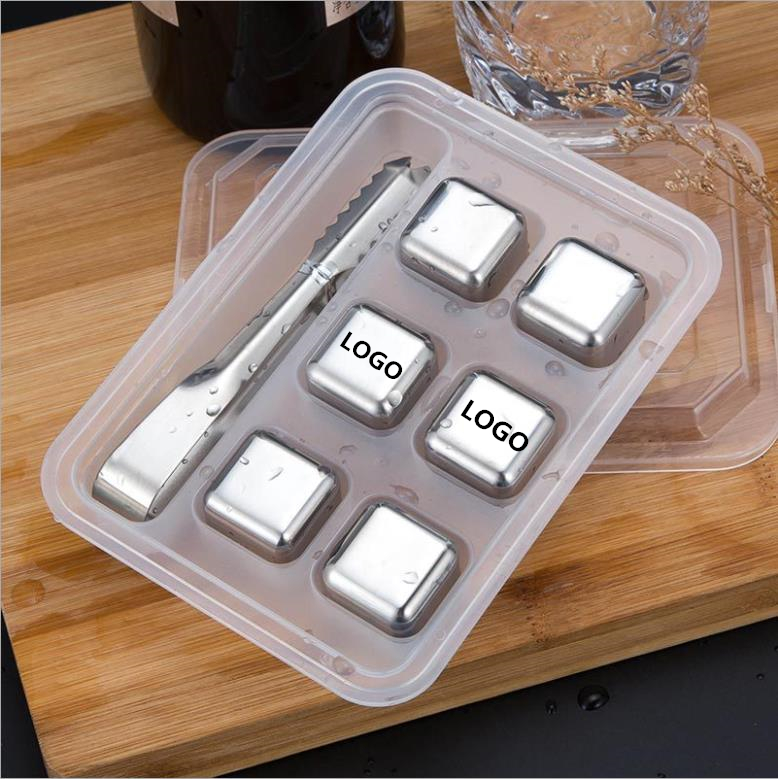Set of 6 Whiskey Ice Cubes With One Clip in Case 3