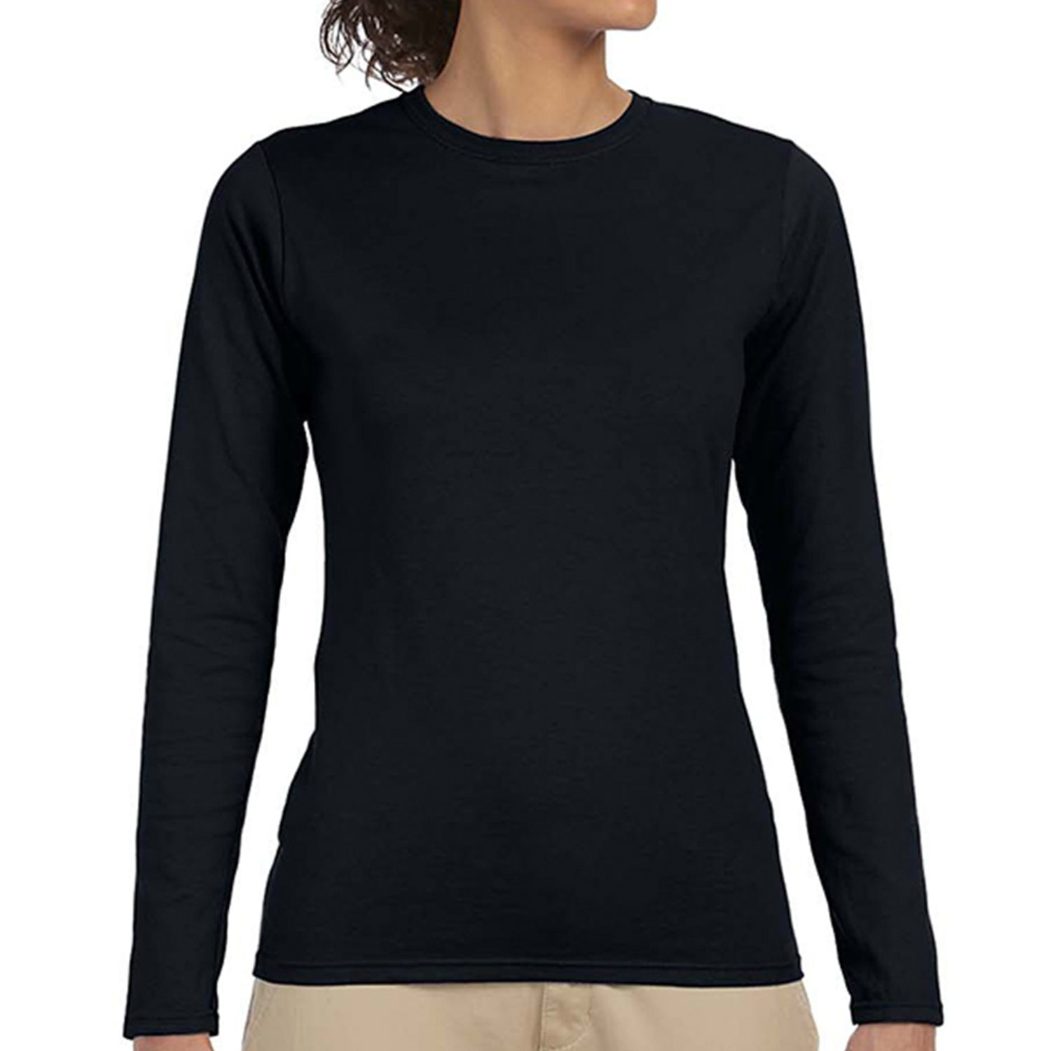 Gildan 4.5 oz 100% Cotton Preshrunk Softstyle Girls' Fit Long Sleeve T-Shirts 11