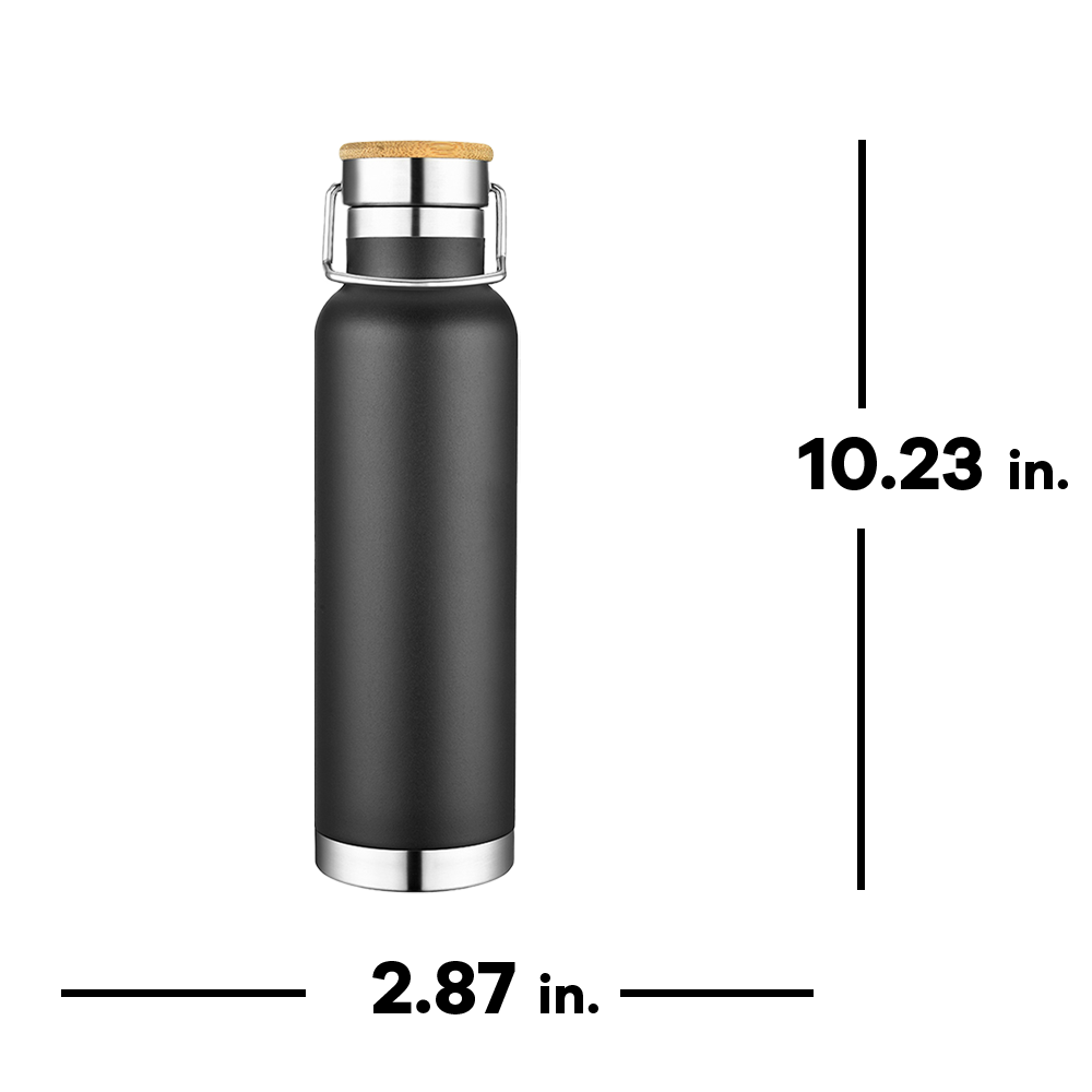 Slate 22oz Vacuum Bottle W/ Bamboo Top