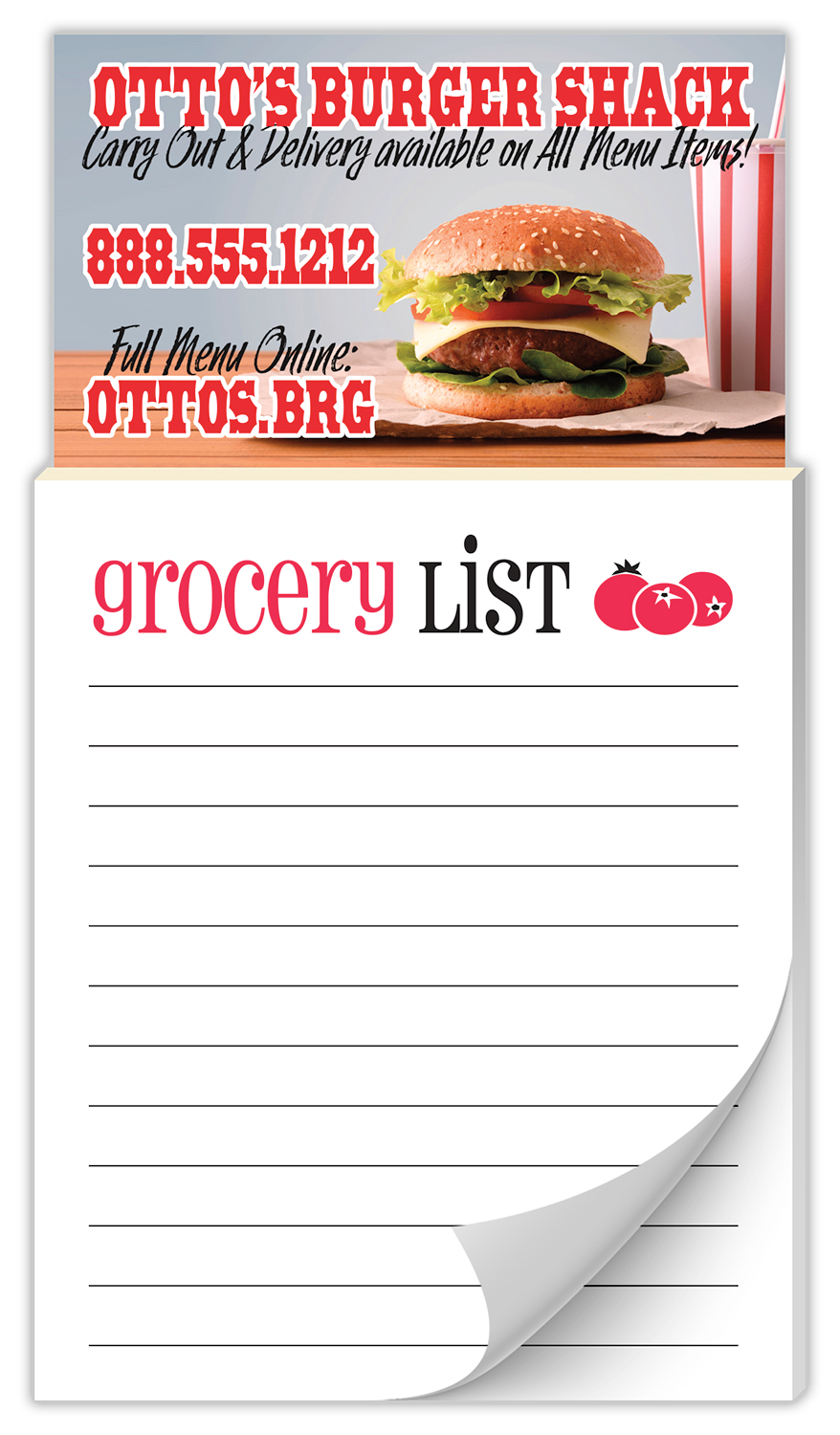 Magna-Pad Business Card Magnet - Stock Grocery List (50 Sheet) 1