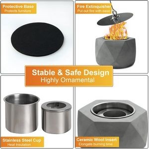 Camping Tabletop Fireplace Fire Pit Bowl 5