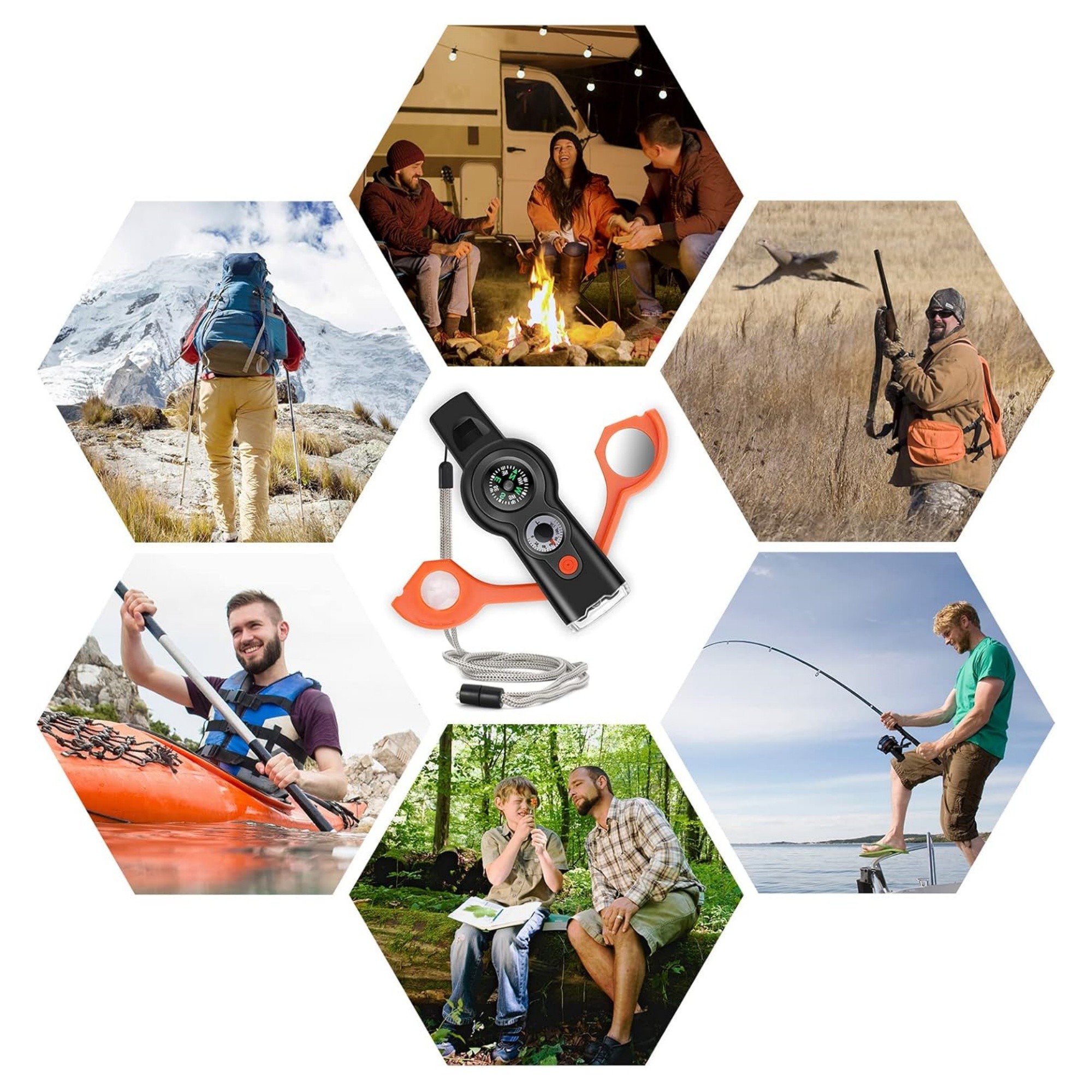 7-in-1 Emergency Survival Function Whistle 4