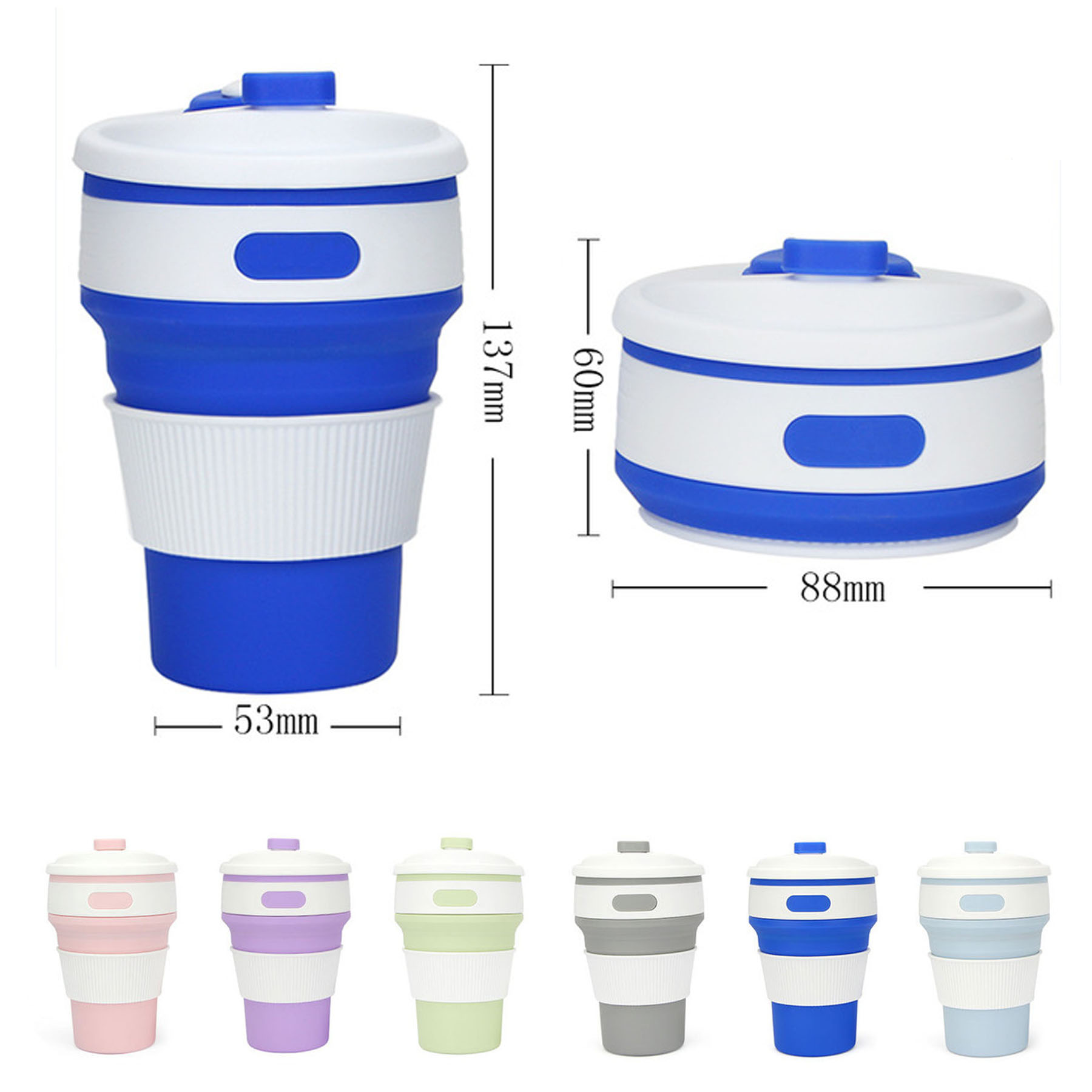 350ml Collapsible Silicone Coffee Water Cups 1