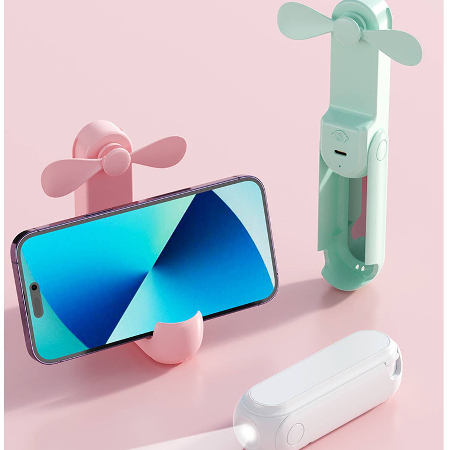Creative Folding Handheld USB Charging Portable Mini Fan 4