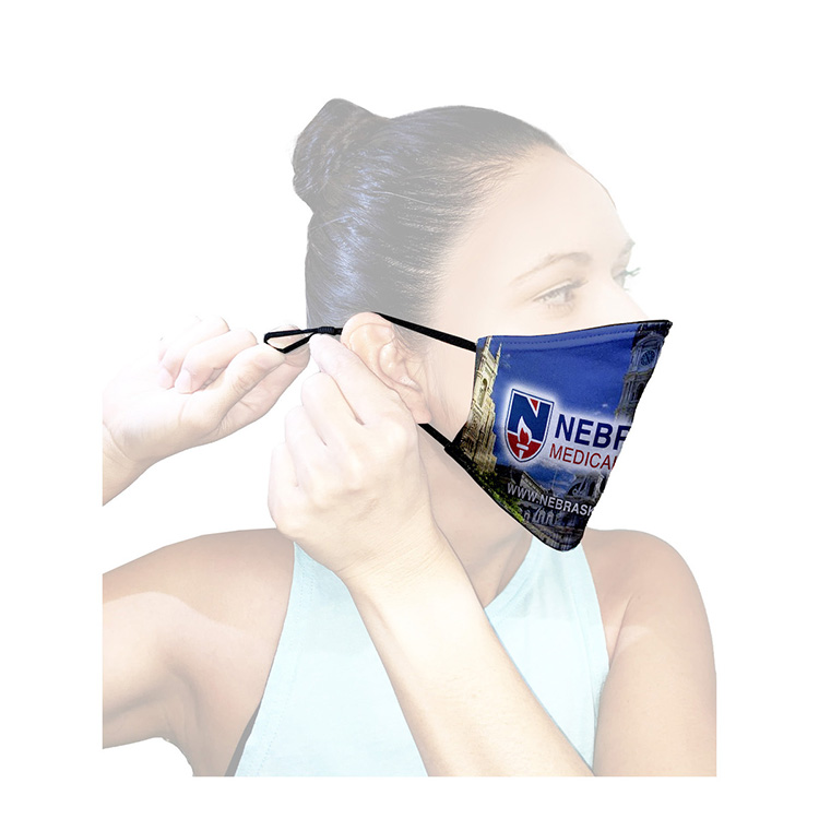 "PARAGON" Full Color Sublimation 3-Ply Washable & Reusable Cotton/Polyester Face Mask with Ear Loop 10