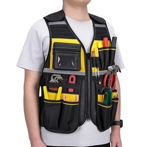 Multi-Functional Pocket Overall Reflective Tool Vest 11