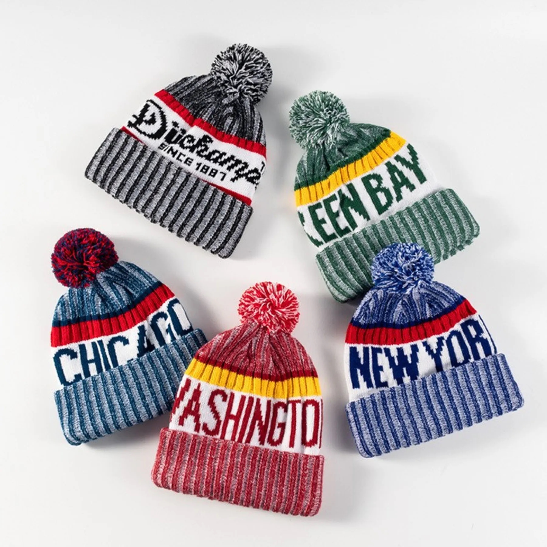 Folded Acrylic Knit Beanie 3