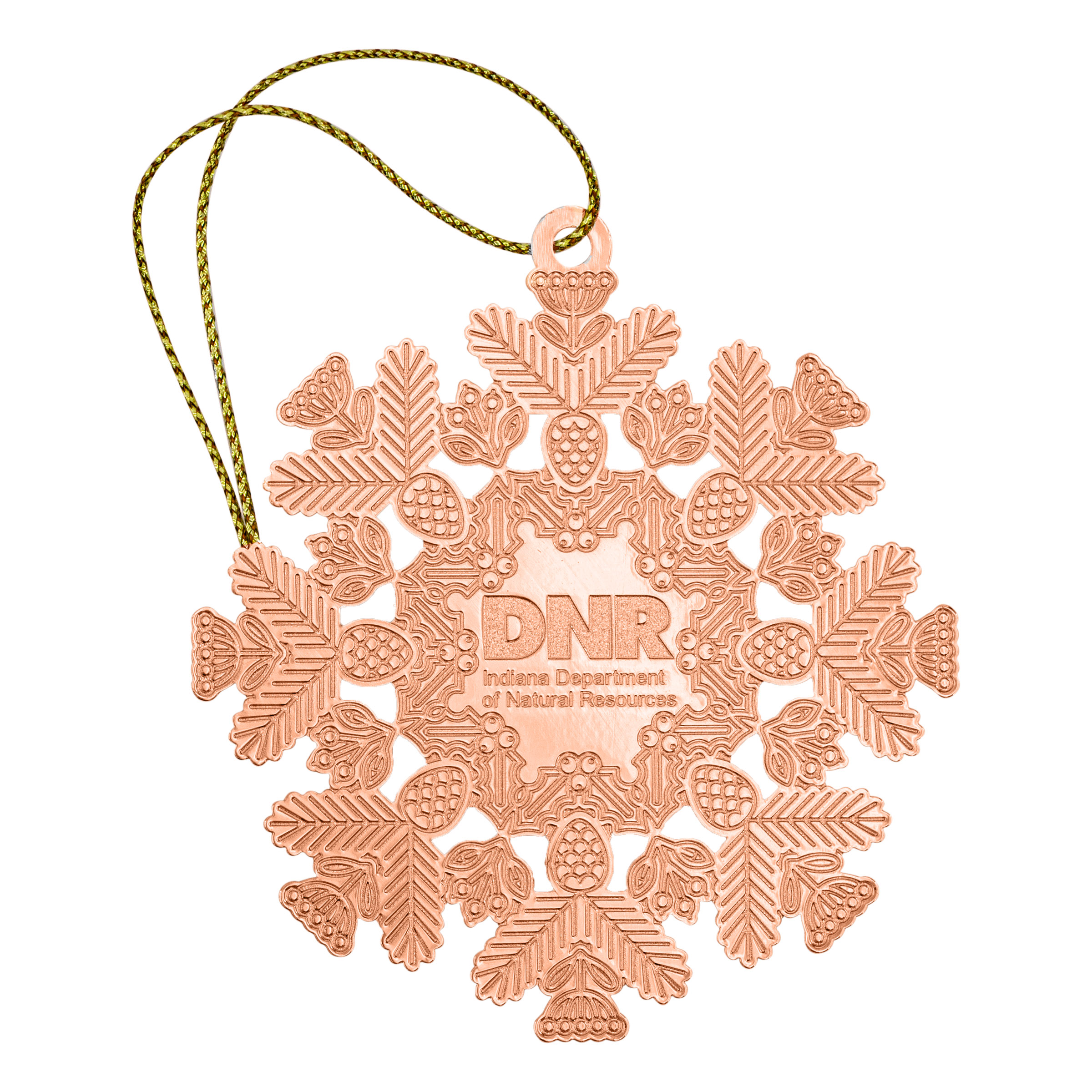 Custom Etched Brass Holiday Ornaments 2" 2