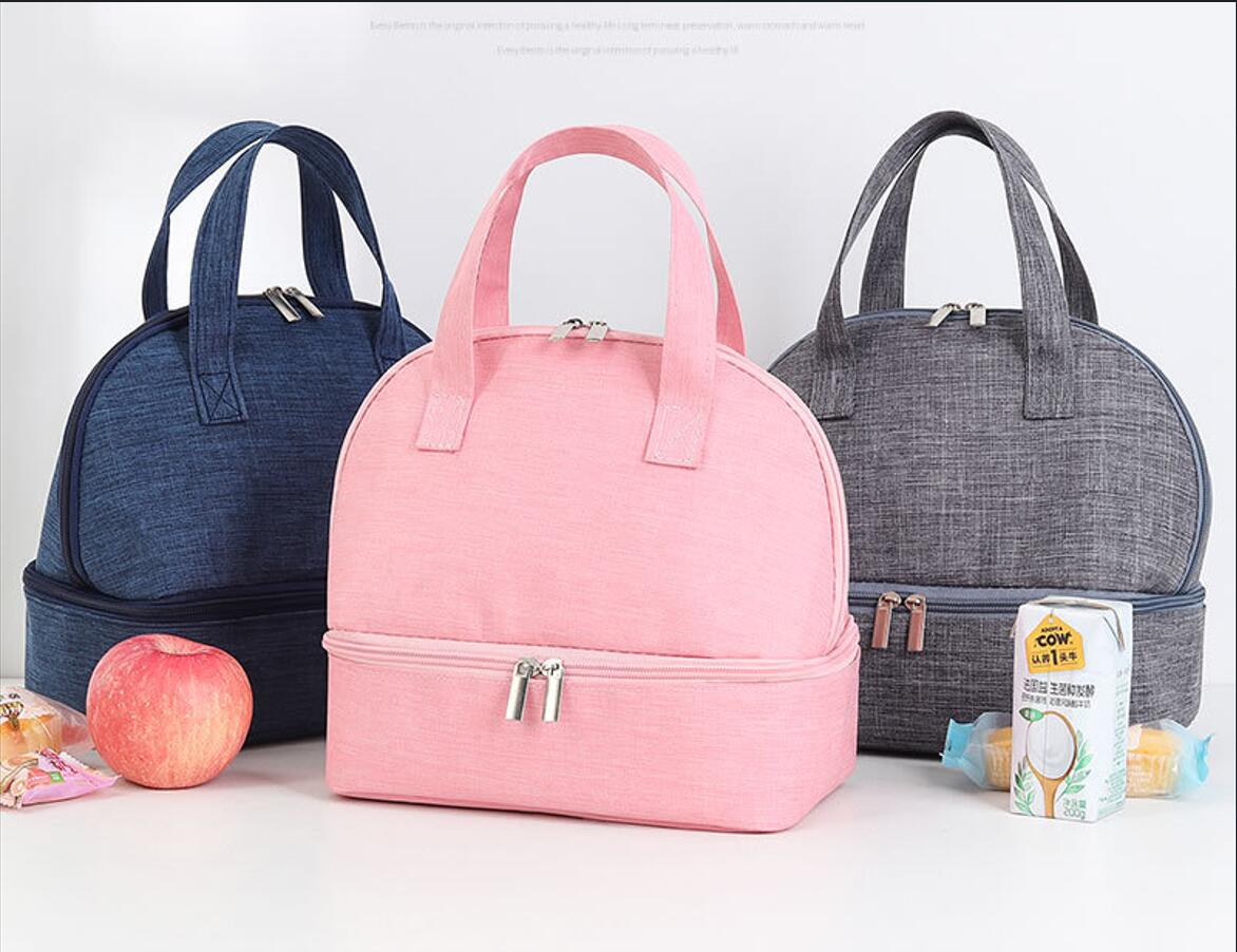 Oxford Cloth Double Deck Thermal Insulation Lunch Box 2