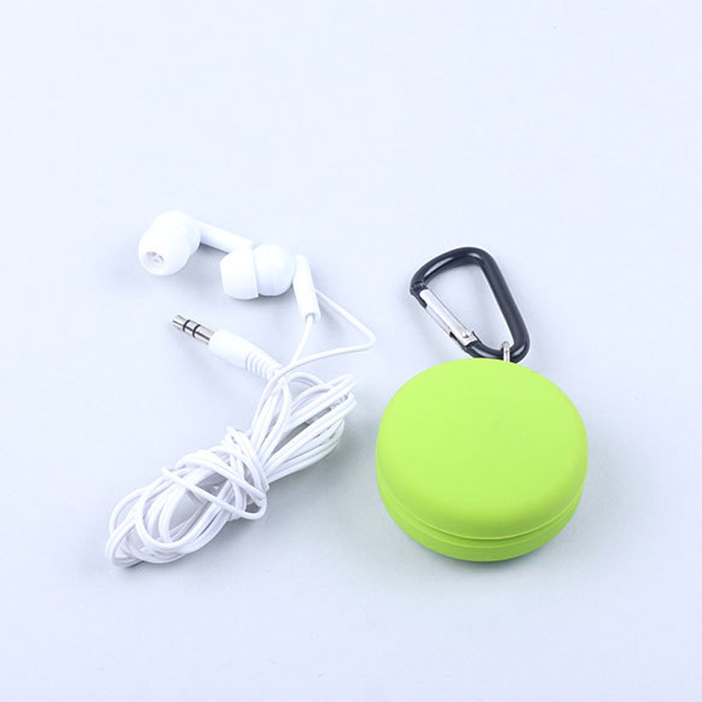Silicon key chain earbuds case 4