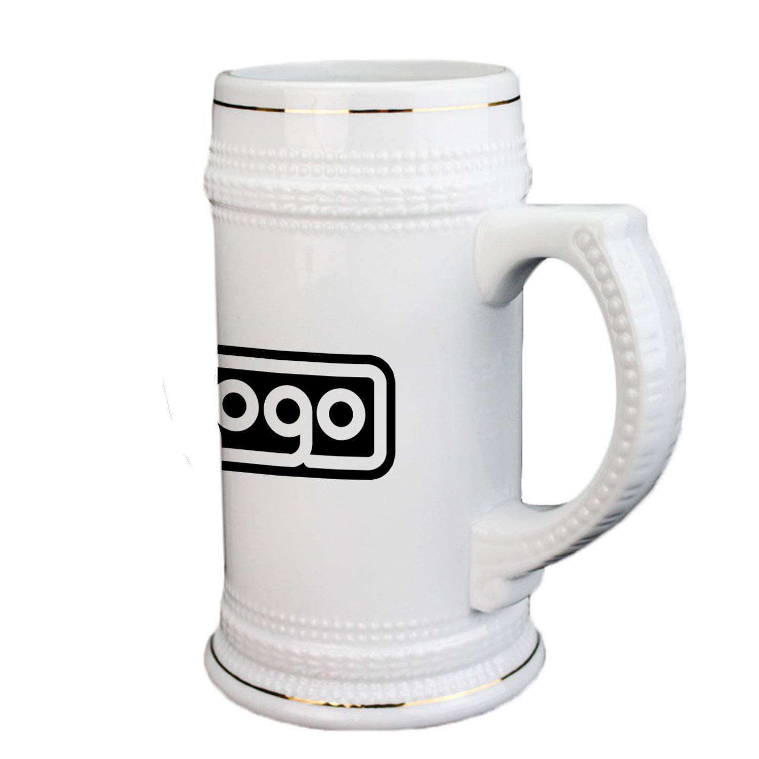 22oz Ceramic Beer Mug W/ Handle 3