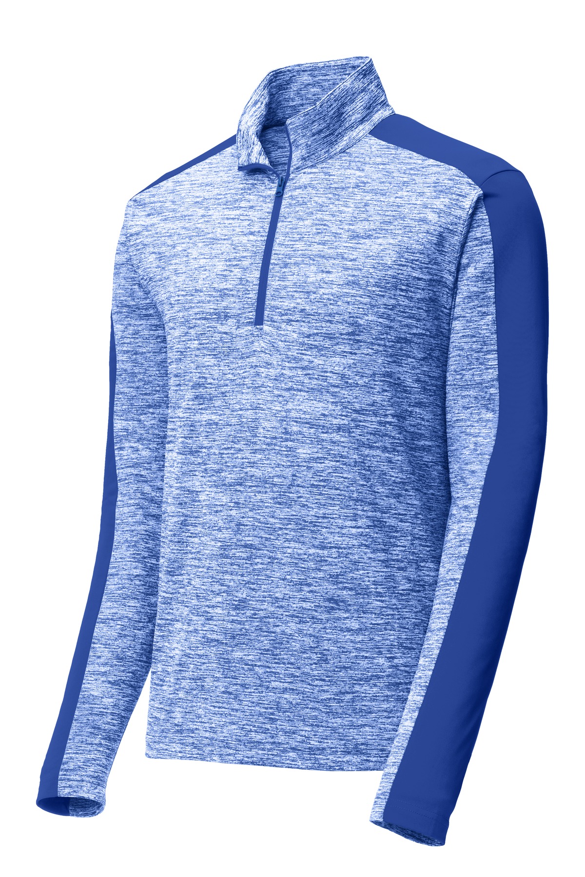 Sport-Tek PosiCharge Electric Heather Colorblock 1/4-Zip Pullover. ST397, custom hoodie or sweatshirt with logo imprint 32