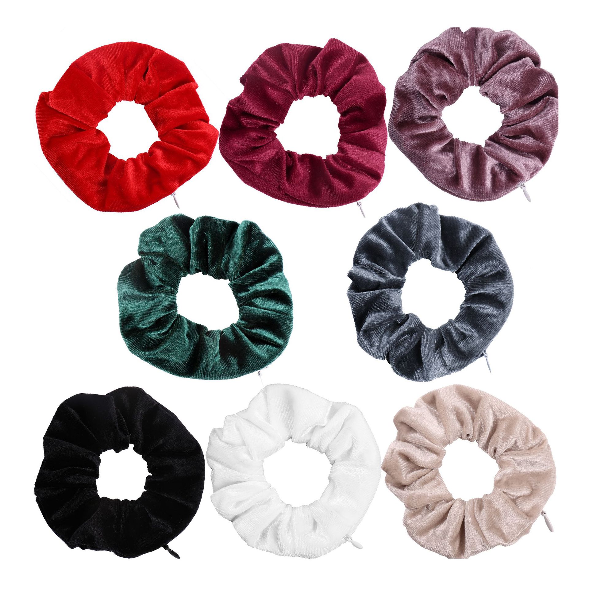 Hidden Pocket Scrunchies with Zipper Pouch 2
