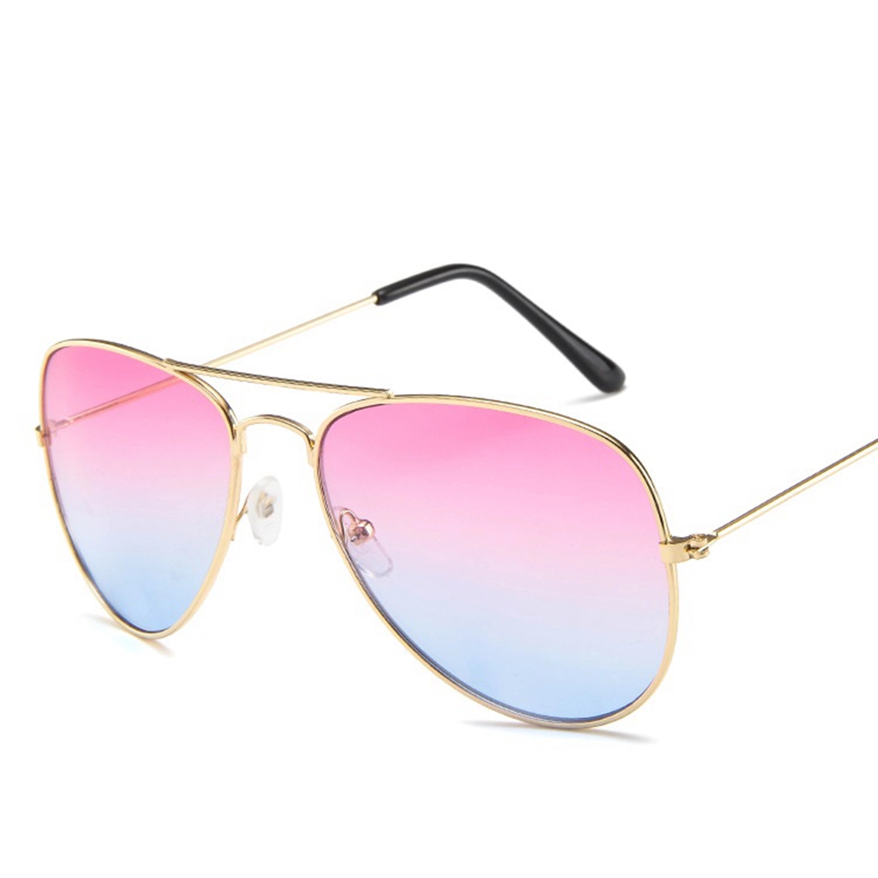 Double Bridge Metal Frame Gradient Sunglasses 7