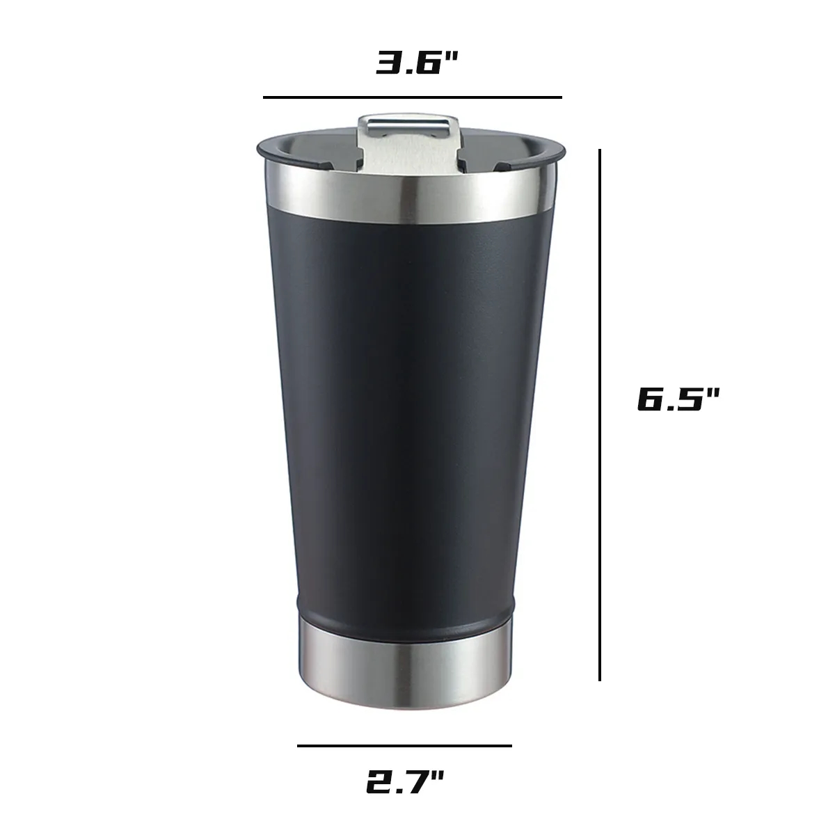 Stainless Steel Insulated Beer Ice Cup with Bottle Opener 2