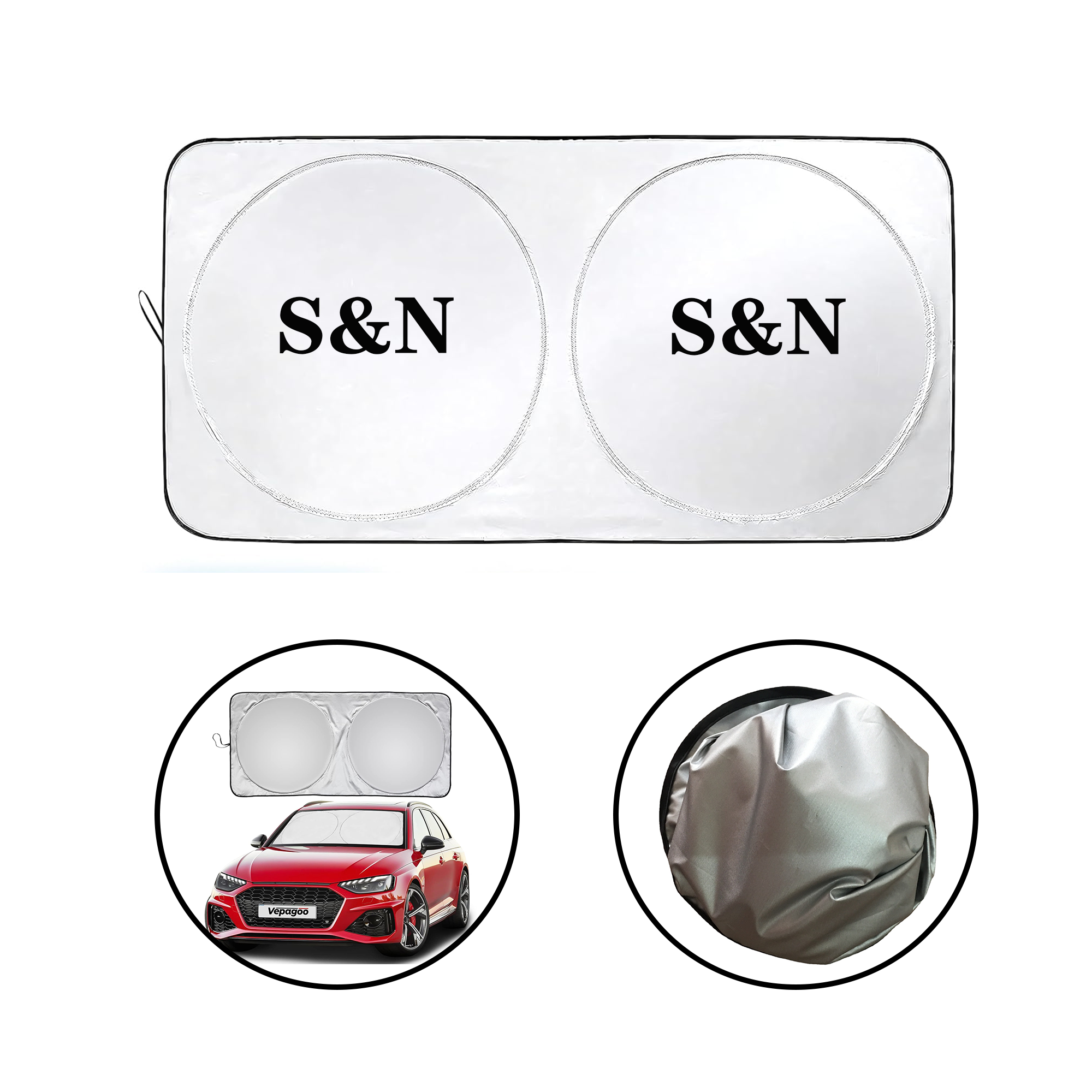 60" x 28" Foldable Car Sunshade 4