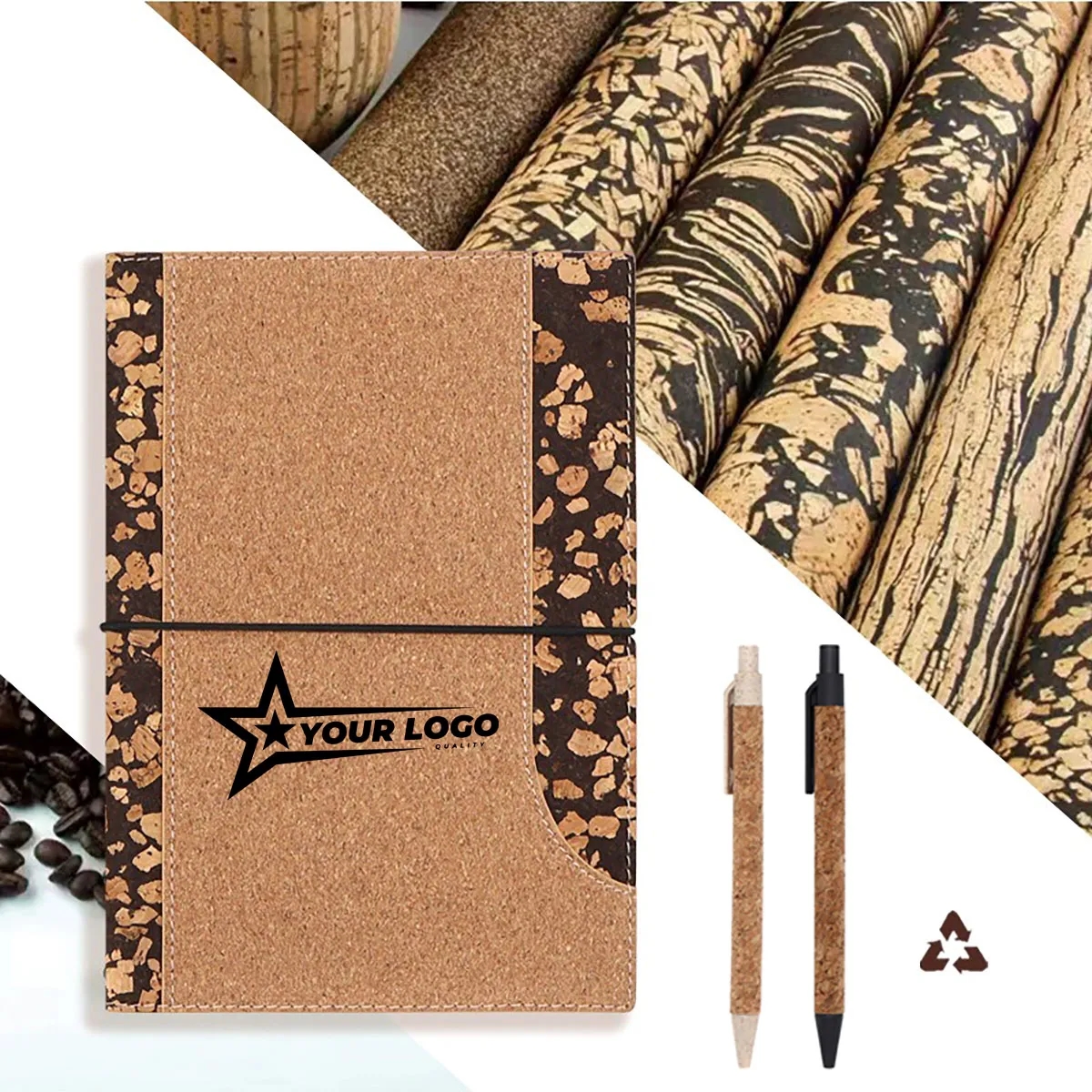 A5 Ruled Coffee Cork NotebookJournal with Gift Box 2