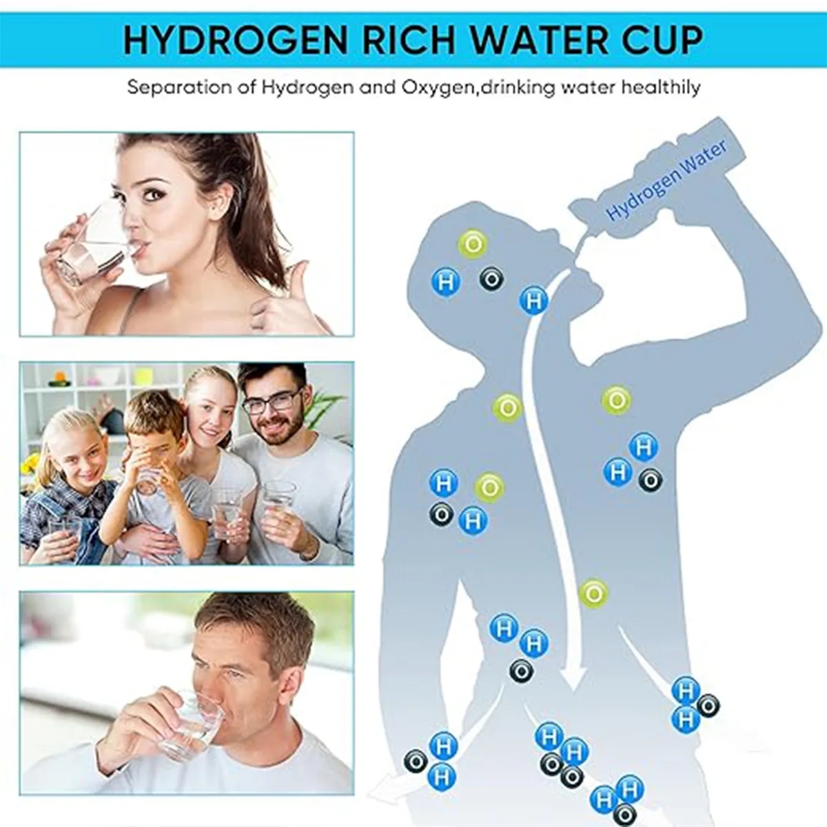 Portable Quick Electrolysis Hydrogen Water Generator 4