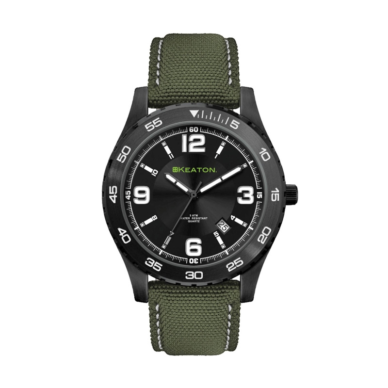 42MM, BLACK METAL CASE, 3-HAND MVT, DTE