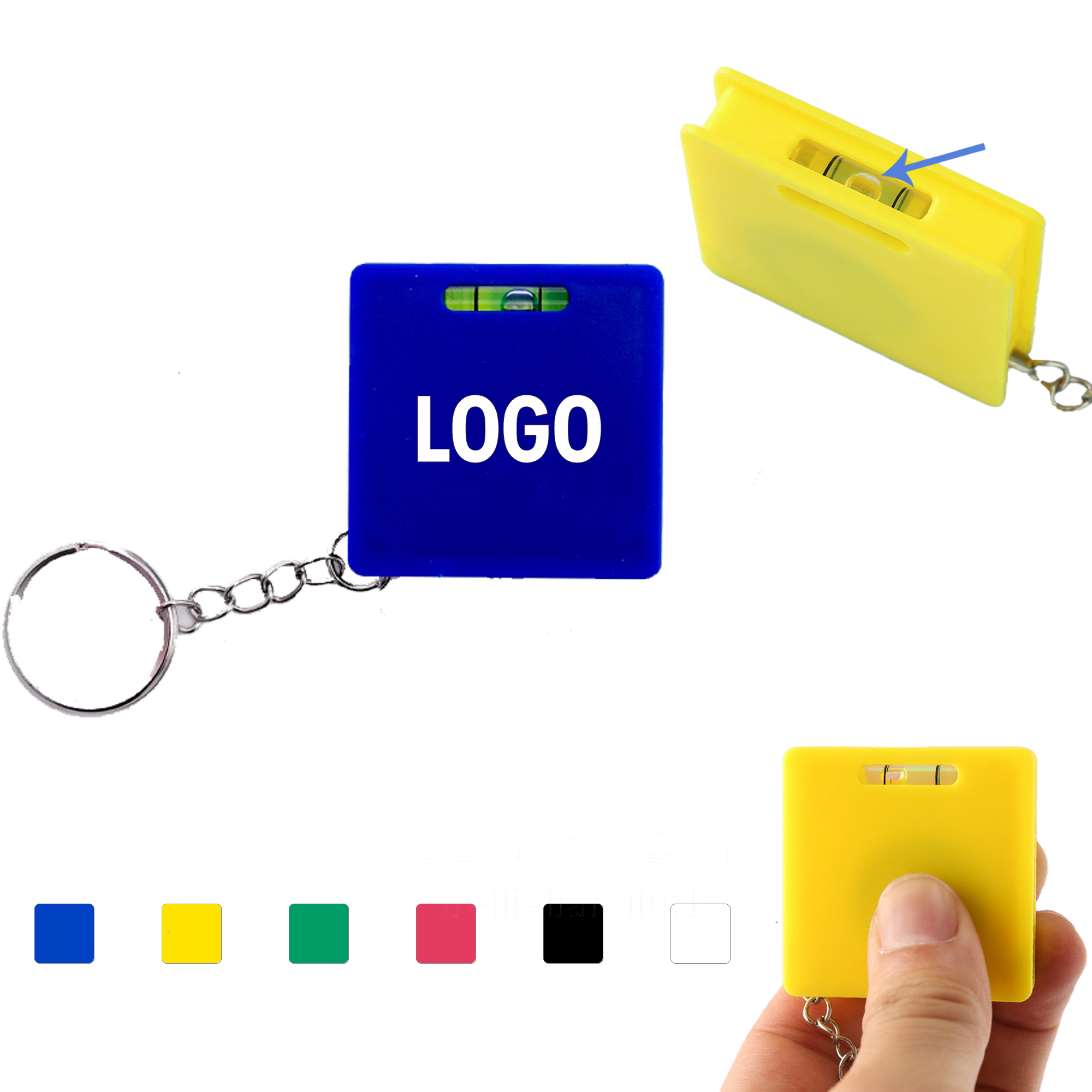 Keychain Tape Measure With Built-In Level 2