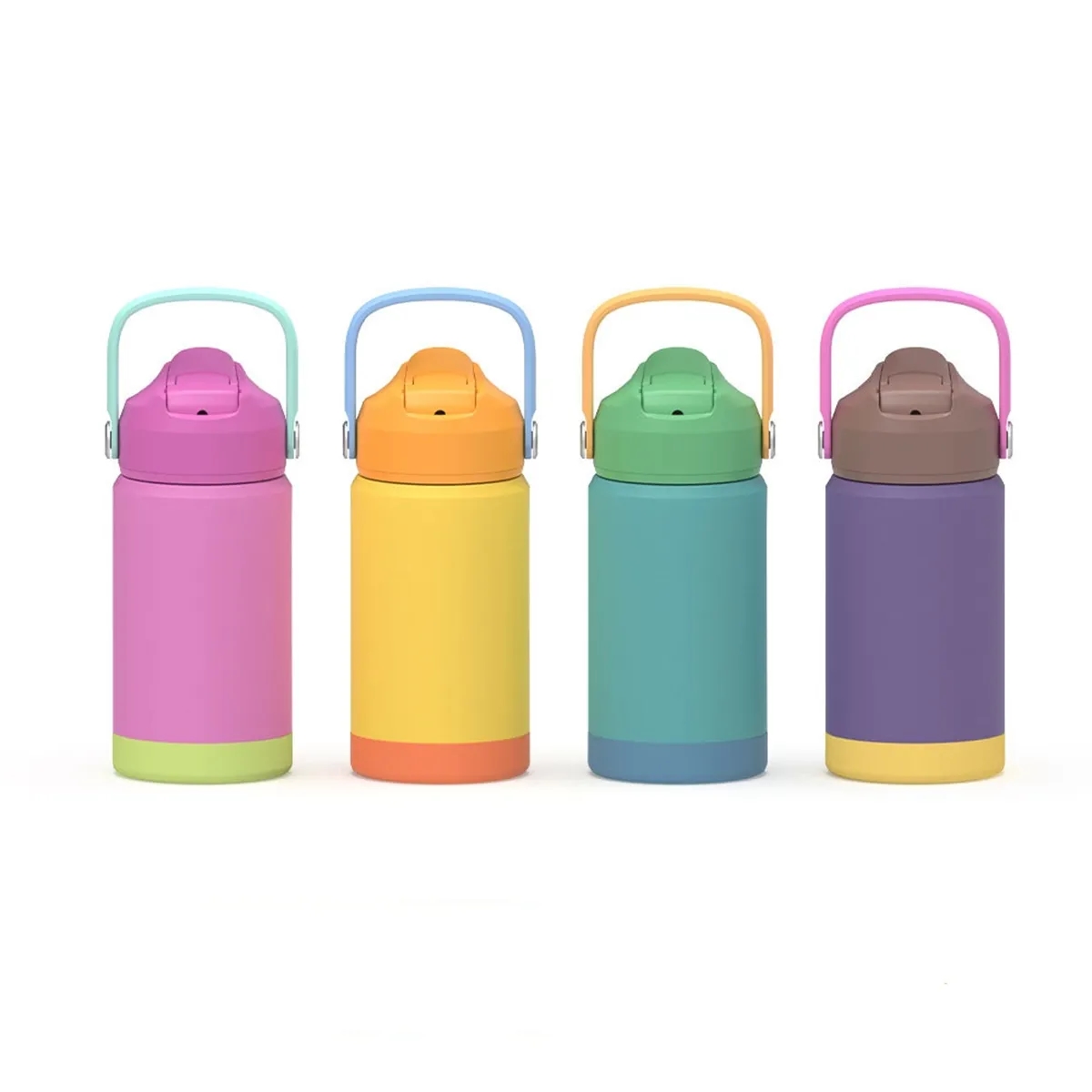 Modern Kids Water Bottle with Straw Lid 2
