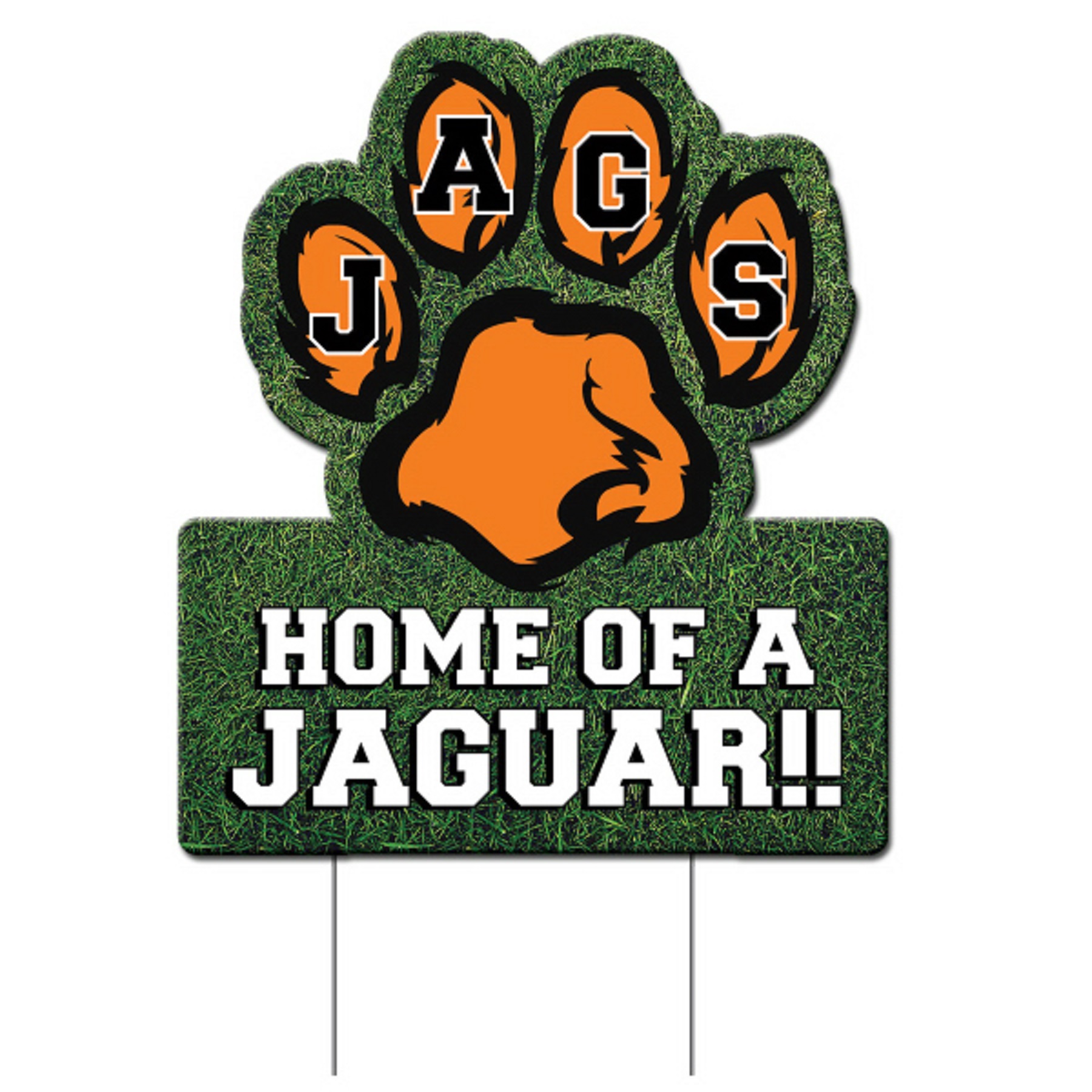 Custom Cut 4mm Coroplast™ Paw 1 Sign with H Frame