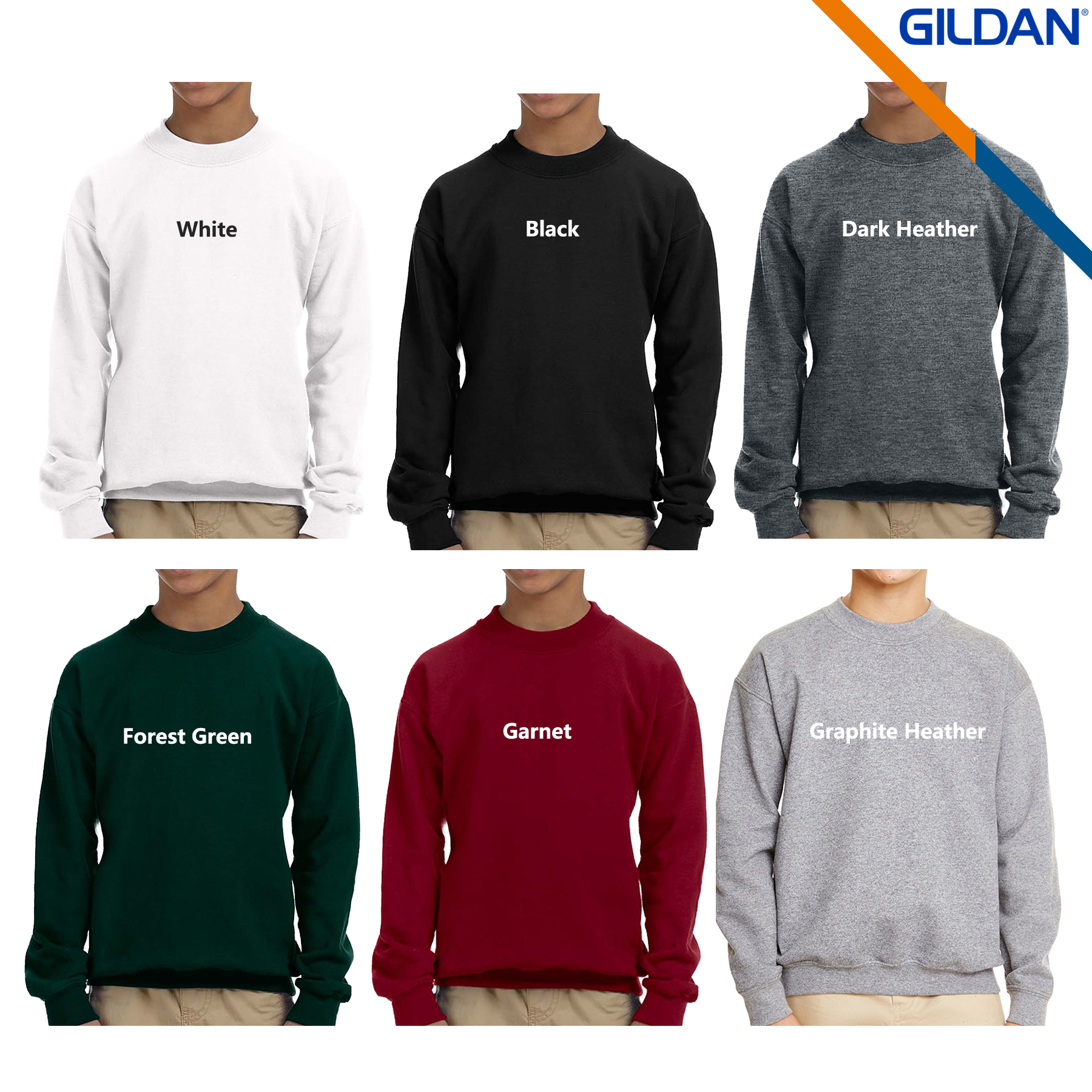 Gildan® Heavy Blend Youth Crew Sweatshirts 4
