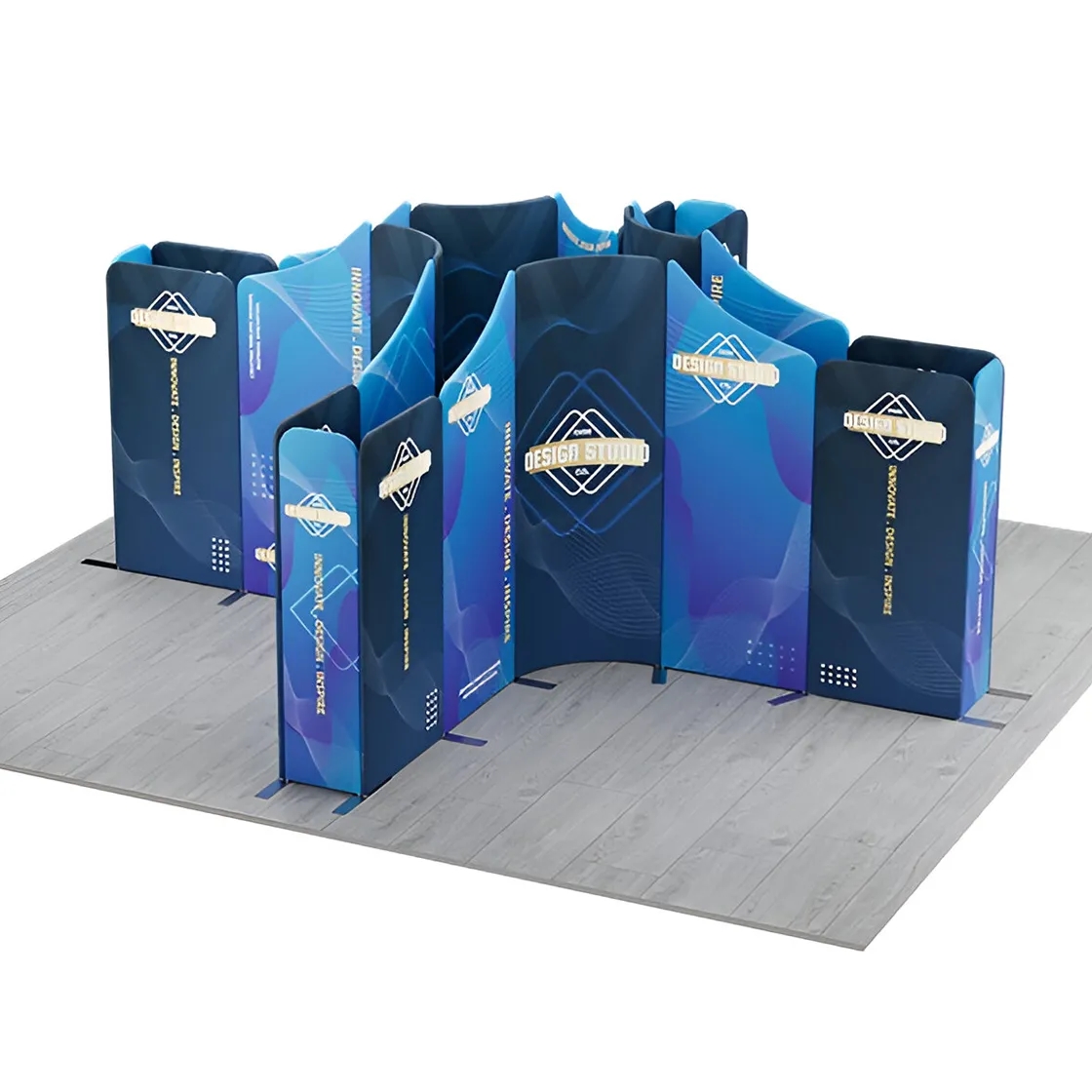 16.4x16.4ft Magnetic Modular Fabric Displays - Island Shape 10