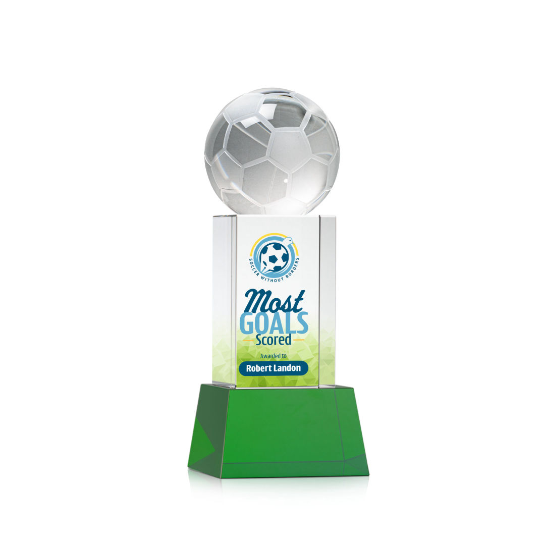 Soccer Ball VividPrint™ Award on Belcroft - Green 5