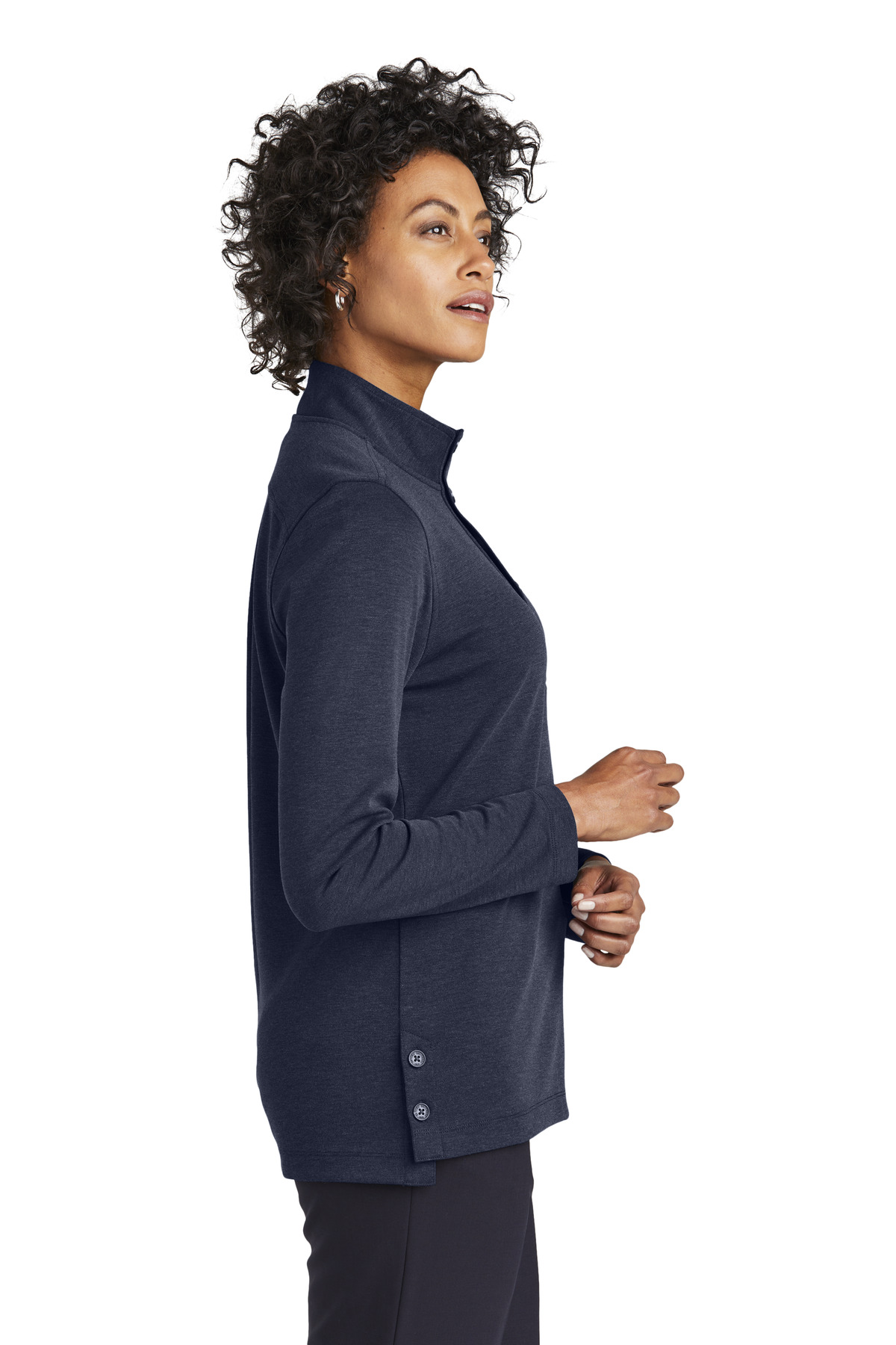 Brooks Brothers Women's Mid-Layer Stretch 1/2-Button BB18203 25