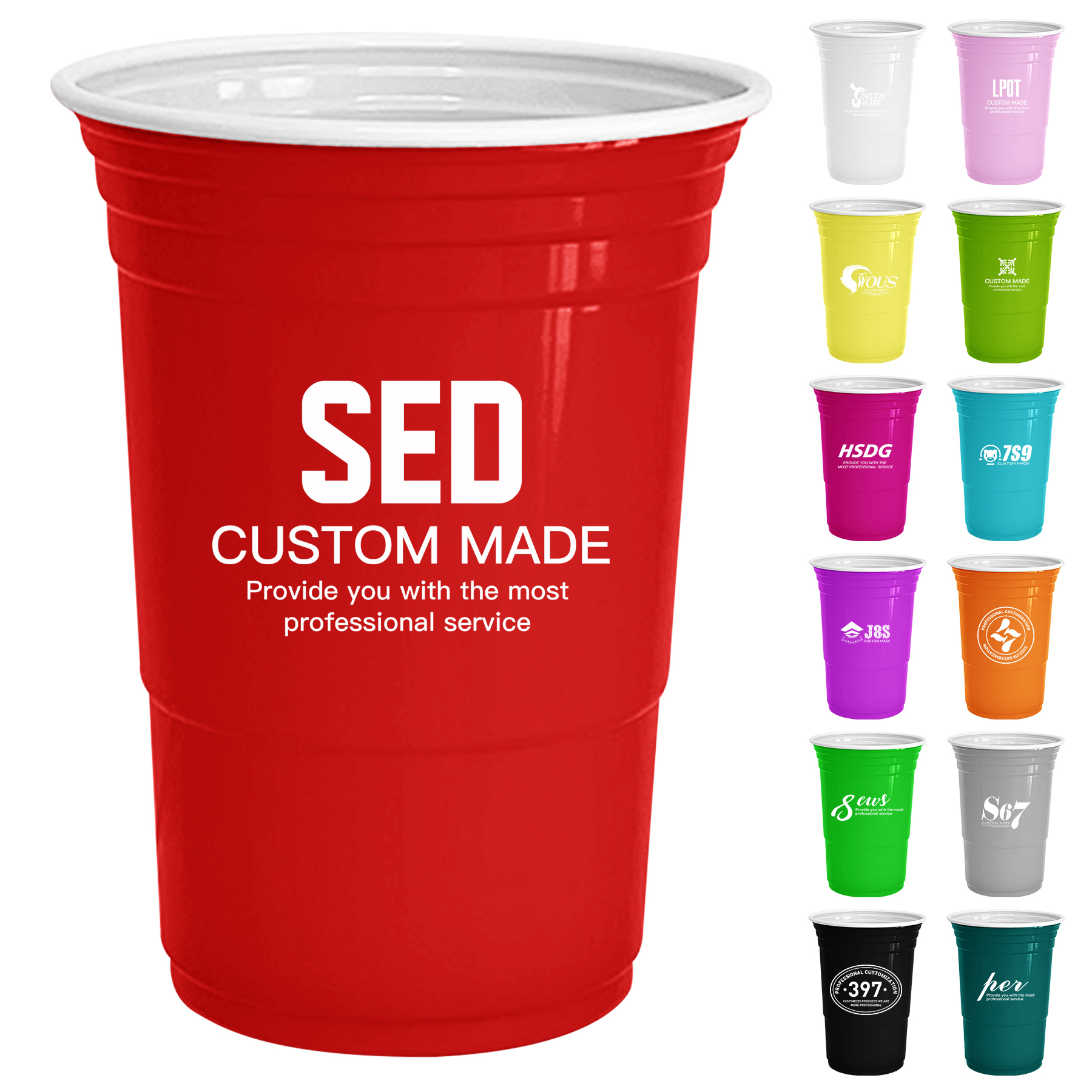 Disposable Party Plastic Cups 16oz 15