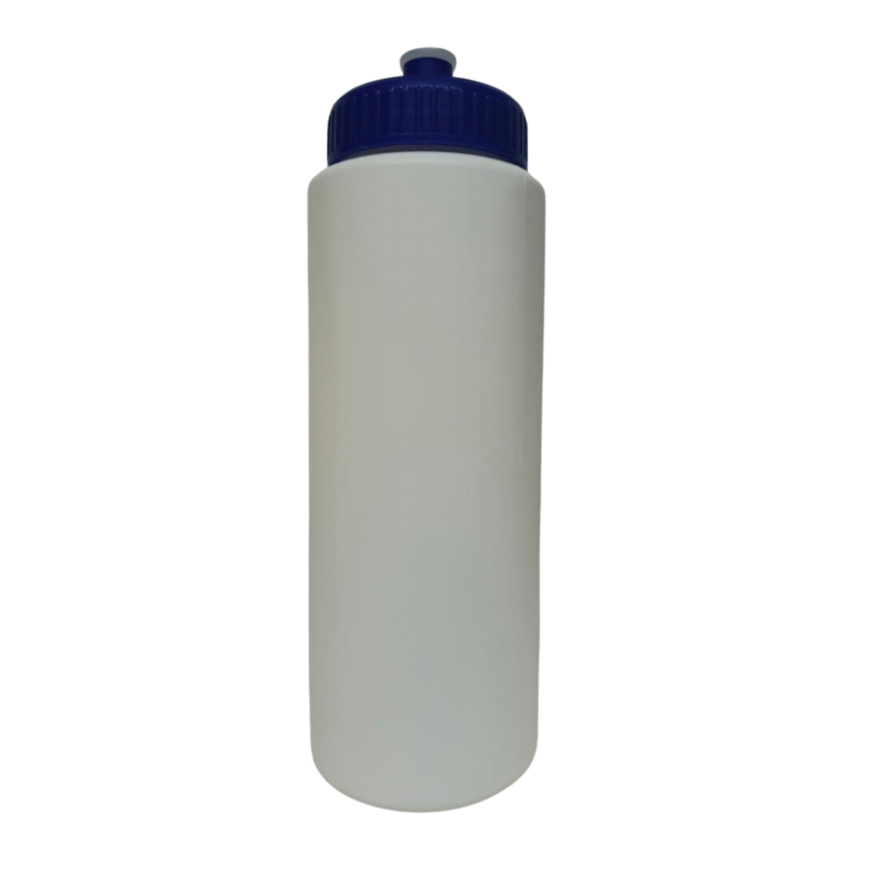 White HDPE 32 oz. Economy Sports Bottle with Push Pull Lid