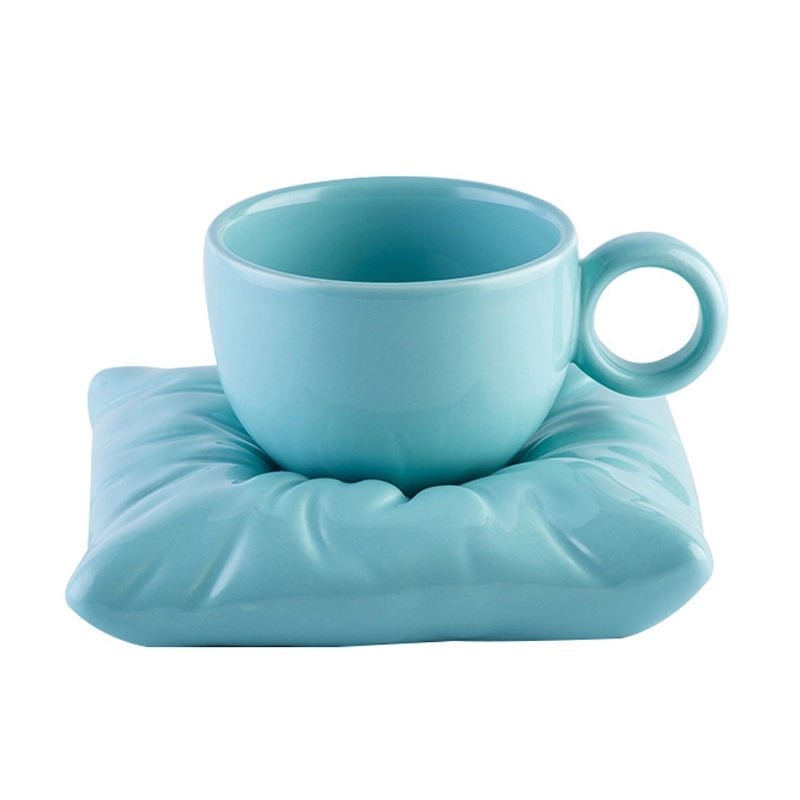 Custom 6.7 OZ. Ceramic Tea Cup Coffee Mug with Saucer Set 9