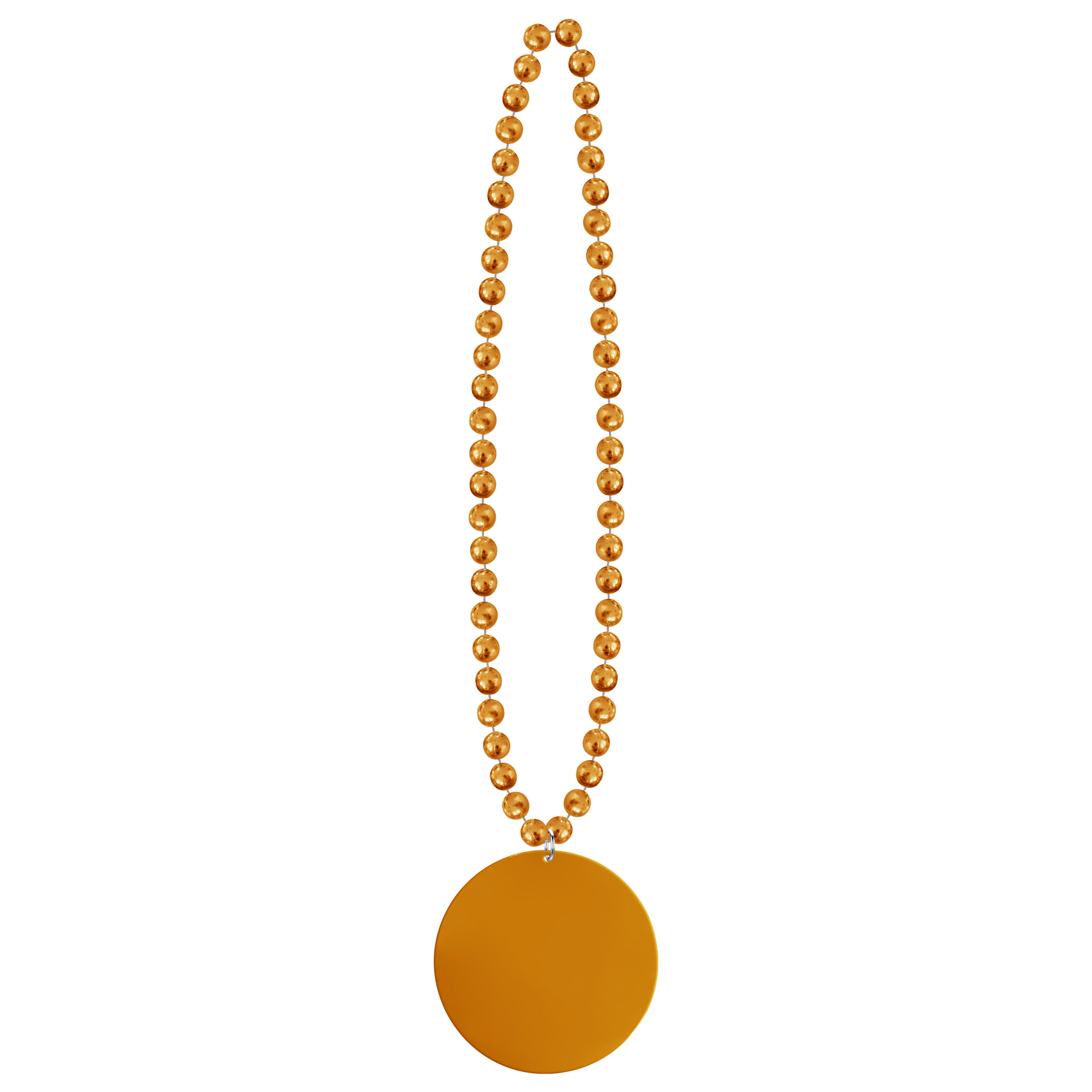 2 1/2'' Plastic Medallion Beads Necklace 12