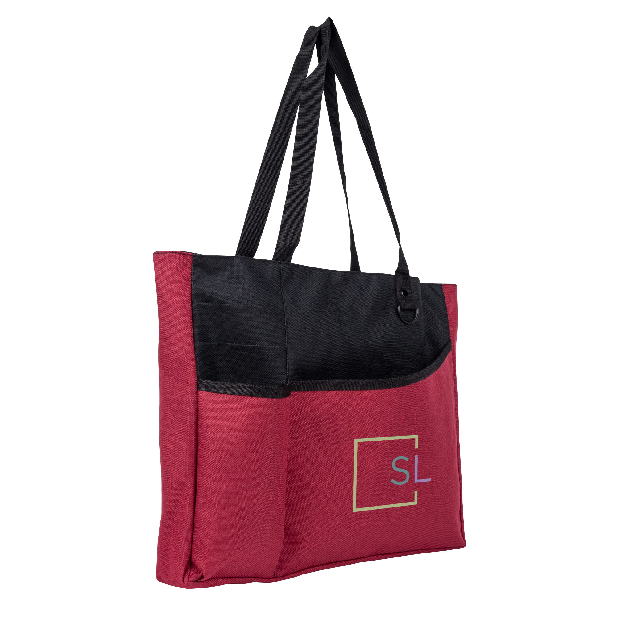 Delegate Heathered Tote Bag, custom tote bag with logo imprint 3