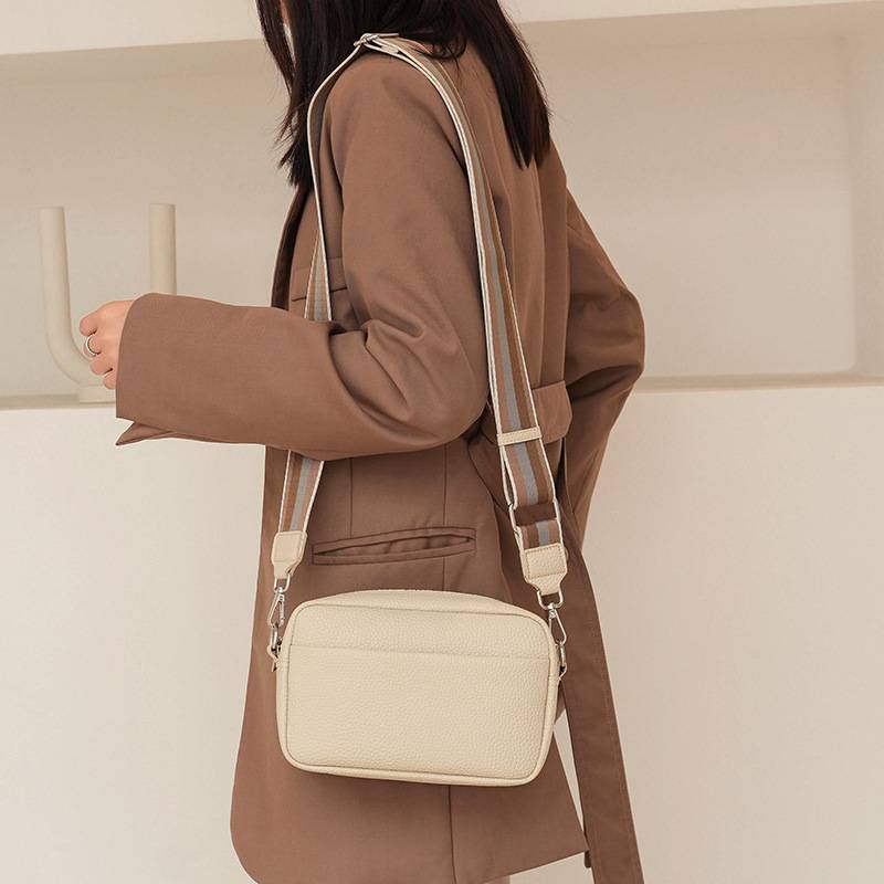 Solid color PU crossbody women's shoulder small square bag 5