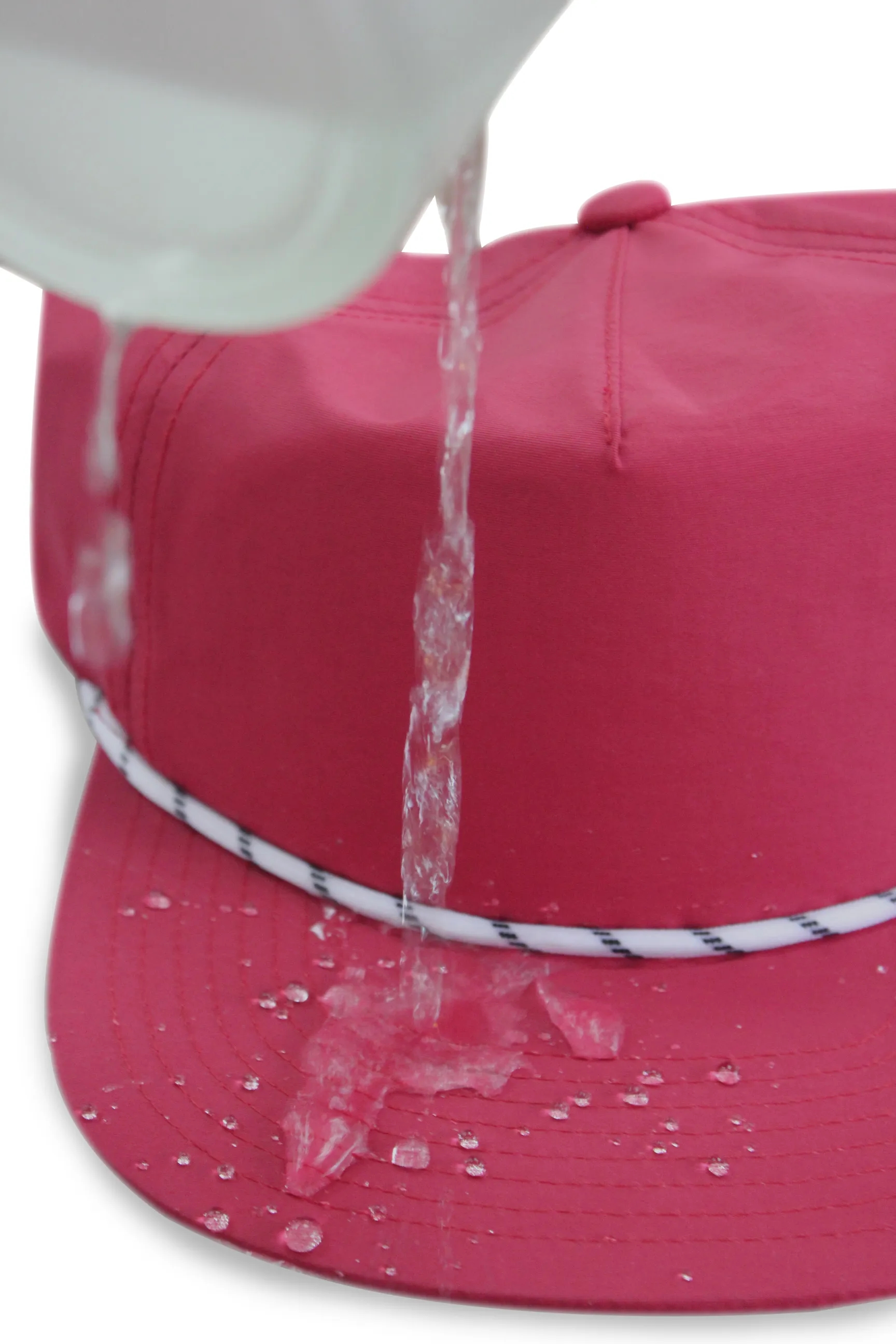 Waterproof nylon 5 panel unstructured snapback rope hat