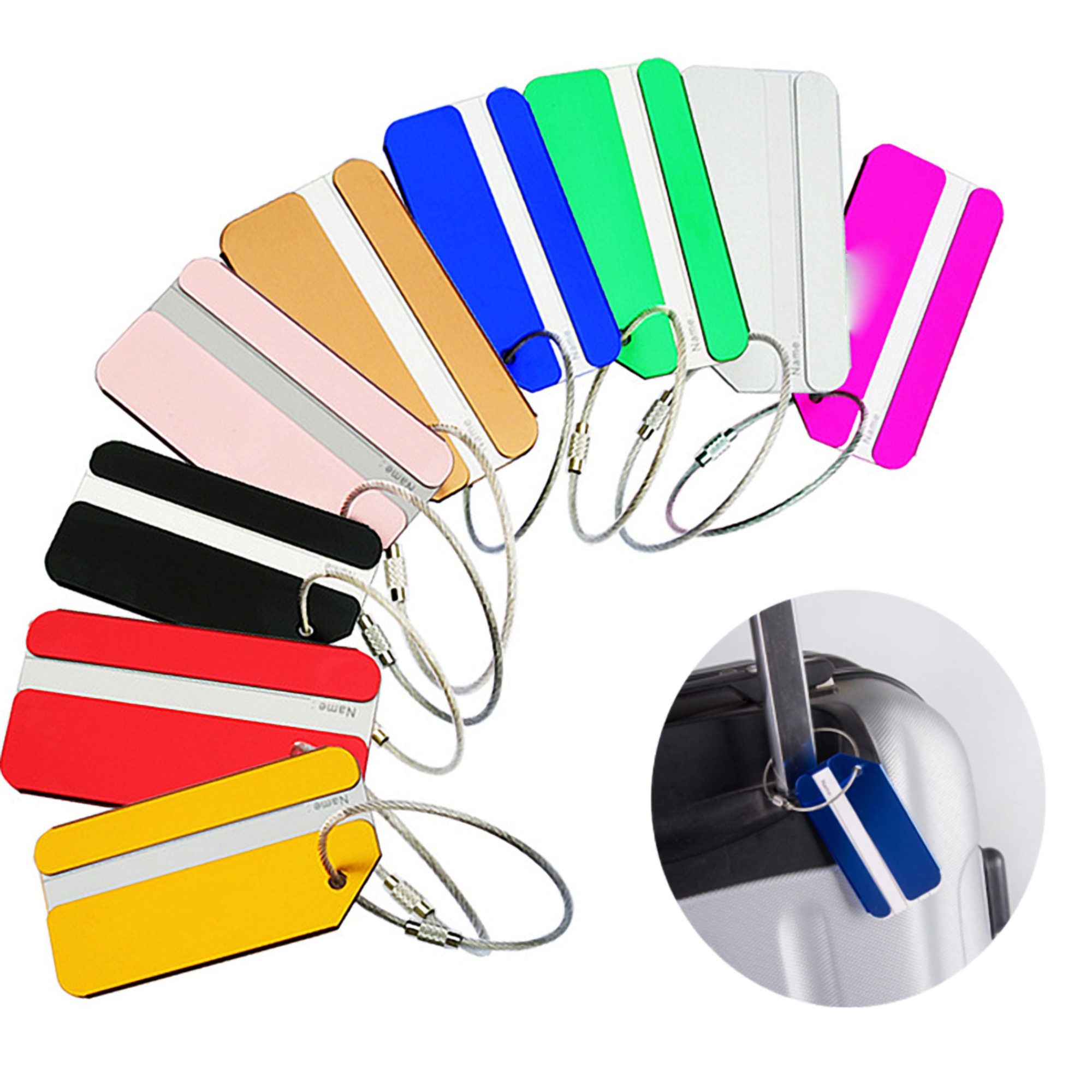 Aluminum Luggage Tag w/Name Card 4
