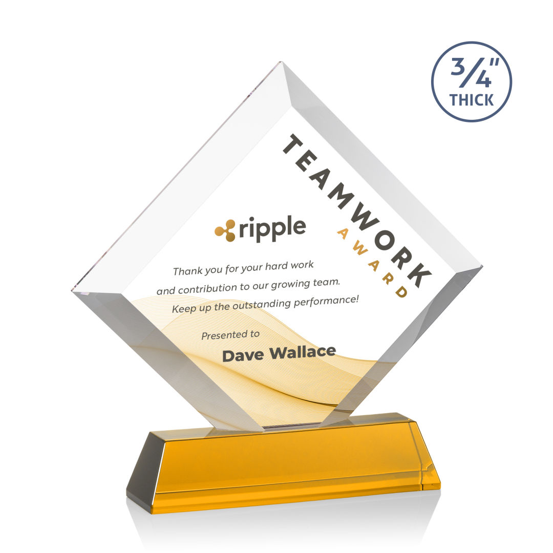 Belaire VividPrint™ Award on Newhaven Base - Amber 6