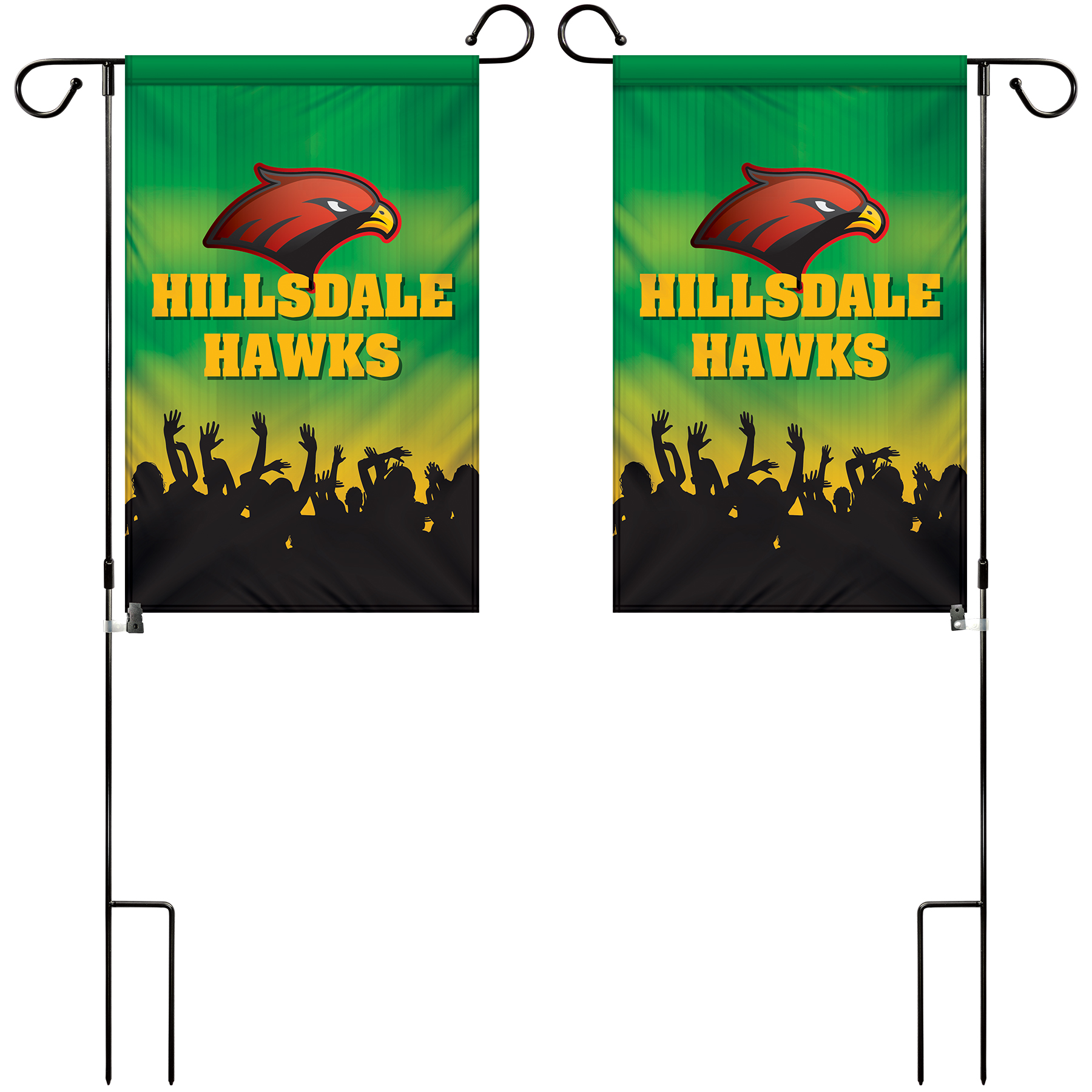 12" x 18" Custom Double Sided Garden Banner with Hardware 6