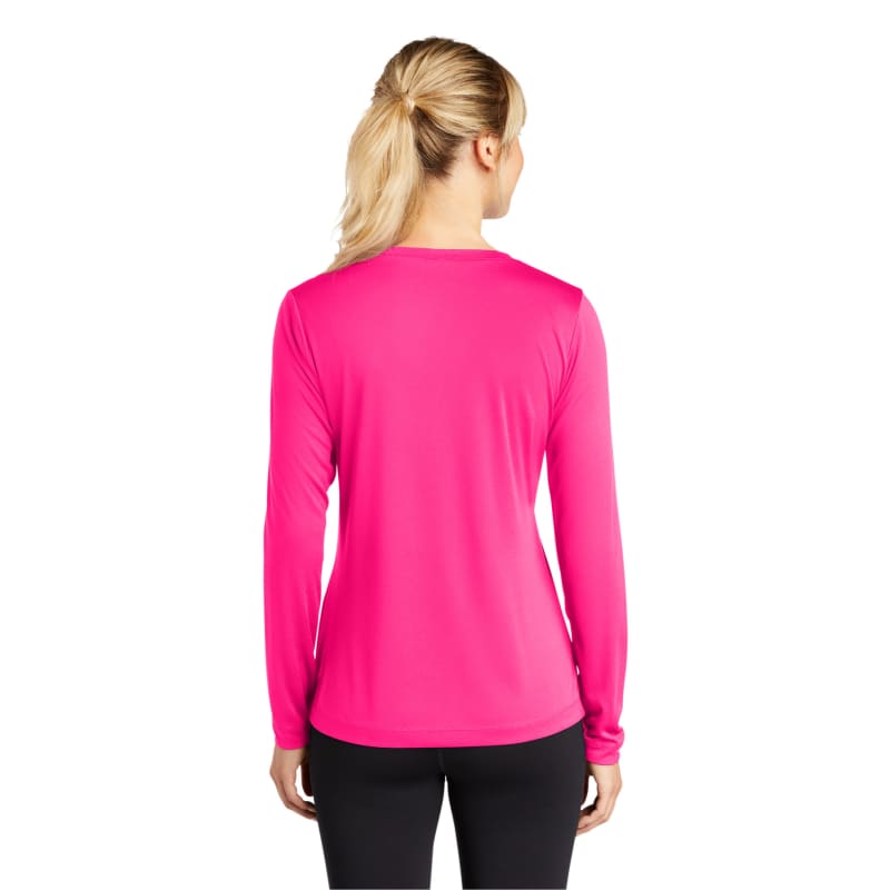 Sport-Tek Women's Long Sleeve PosiCharge Competitor V-Neck Tee. 71