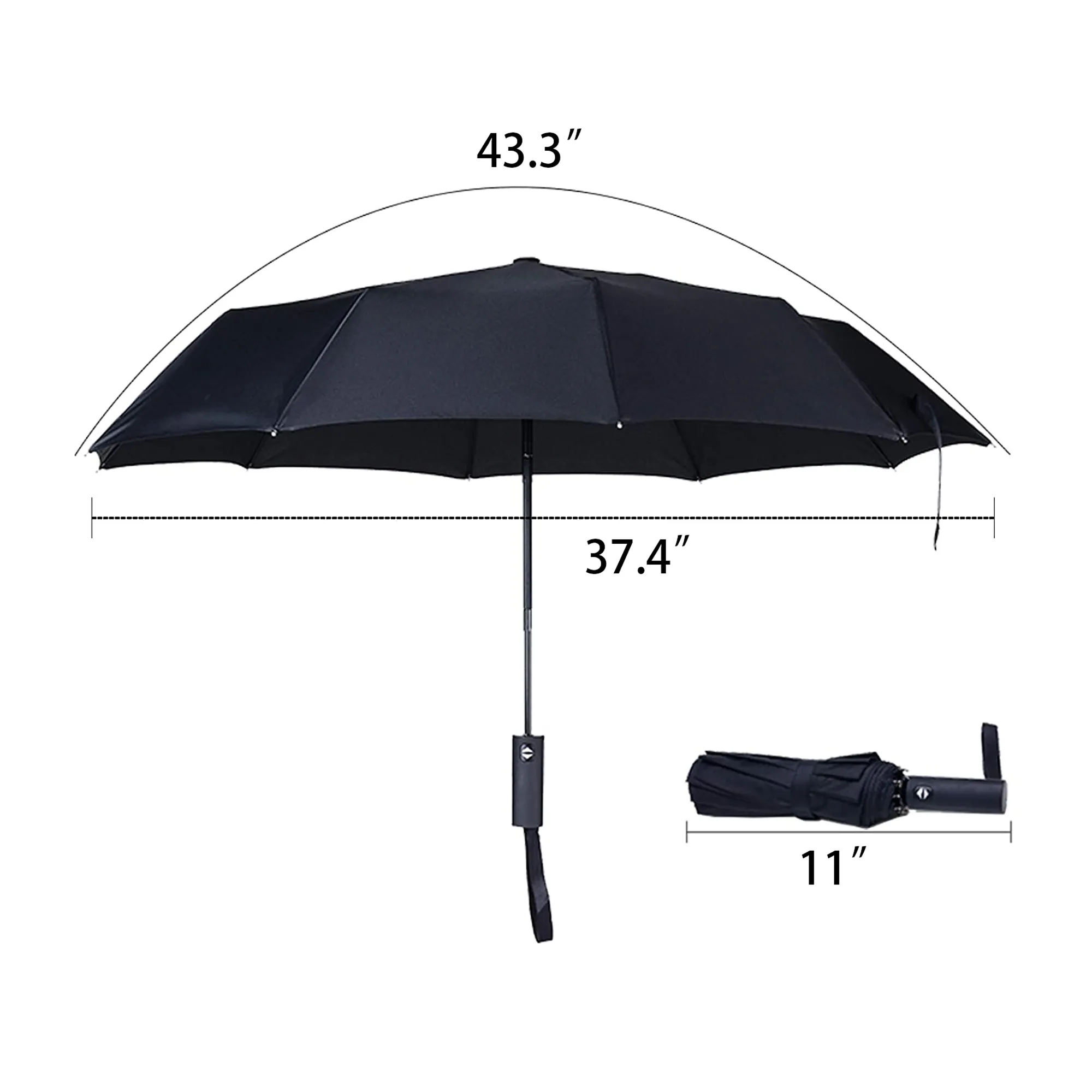 37" Auto Open/Close Folding Umbrella 1
