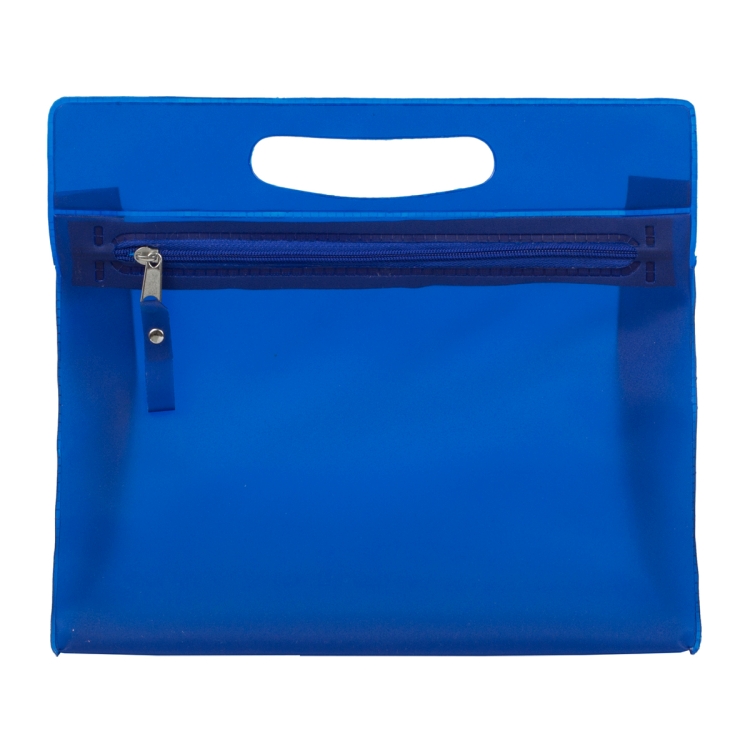 9-1/2" W x 8-1/4"H - "Bermuda" Vinyl Travel Pouch with Zipper 13