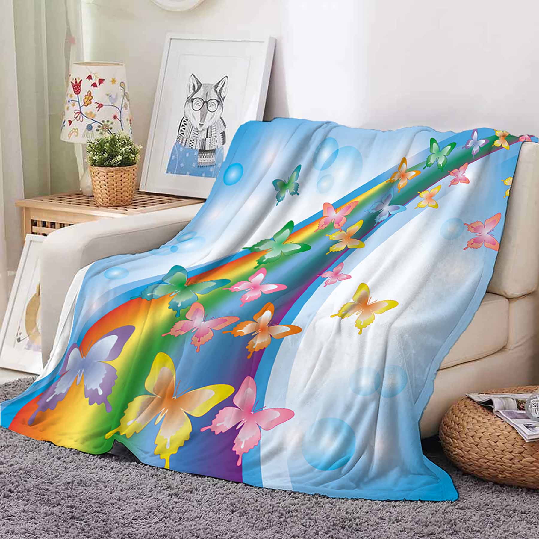Plaid Flannel Fleece Throw Blanket 6