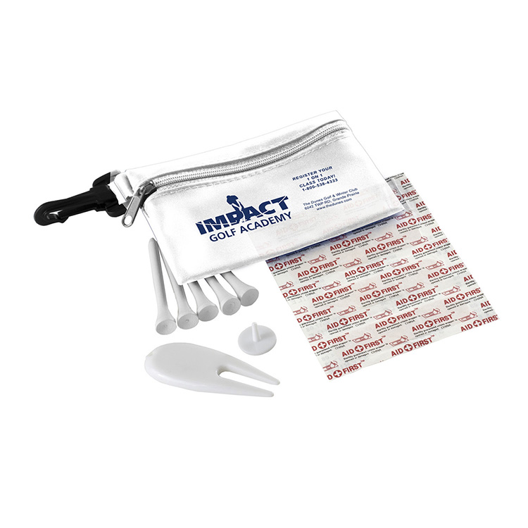 "FAIRWAY 12" 12 Piece Healthy Living Sun Kit Components inserted into Translucent Zipper Pack with C 17