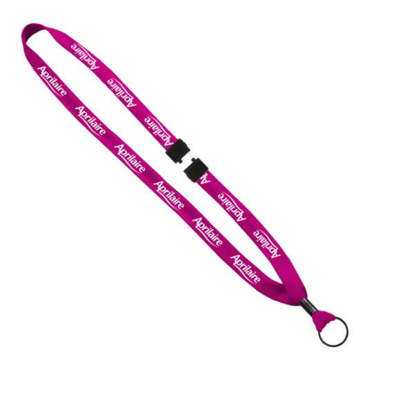 5/8" Polyester Shoelace Lanyard with Metal Crimp & Split-Ring 2