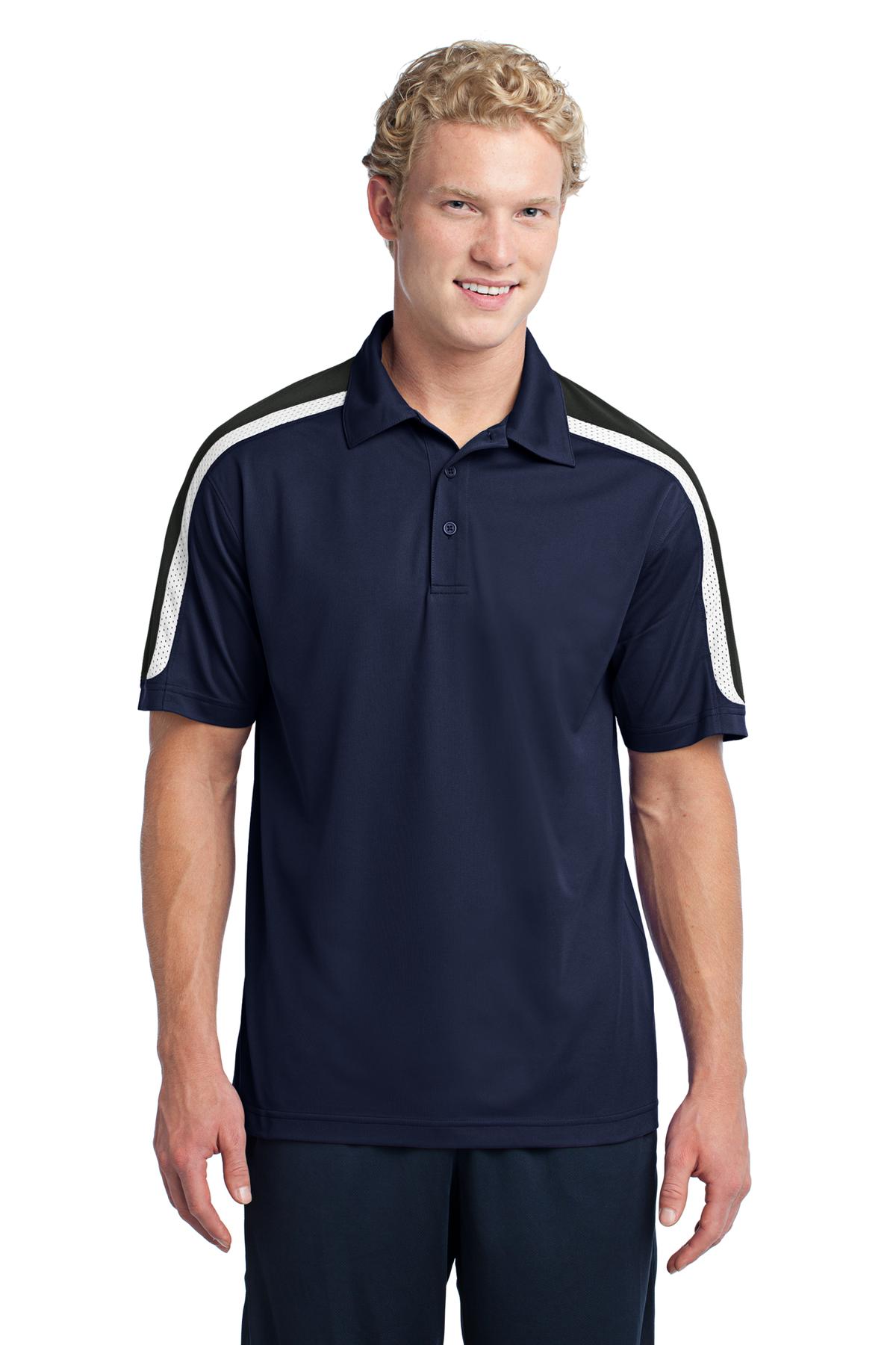 Sport-Tek Tricolor Shoulder Micropique Sport-Wick Polo. ST658 5